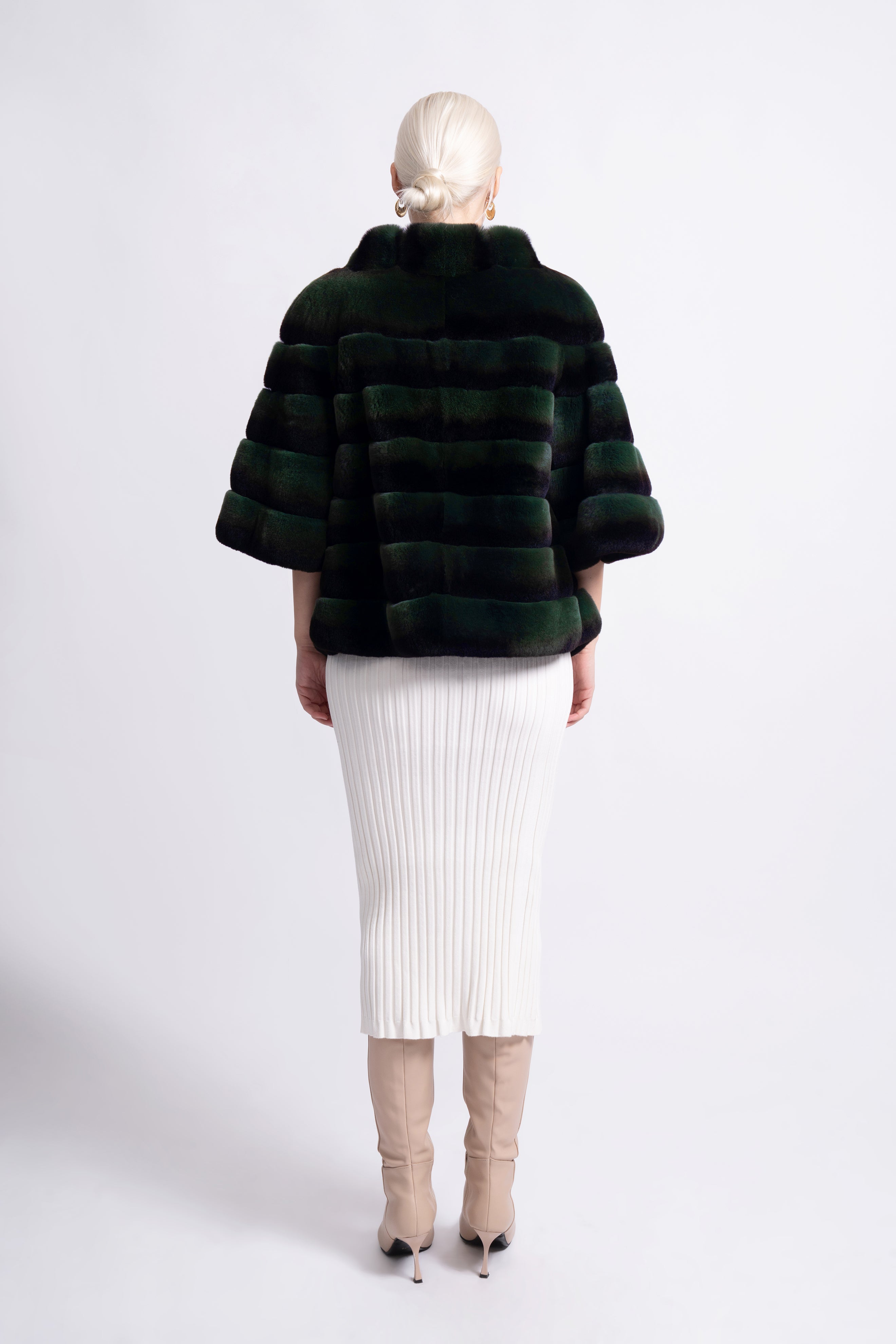 Emerald Whisper Rex Fur Jacket