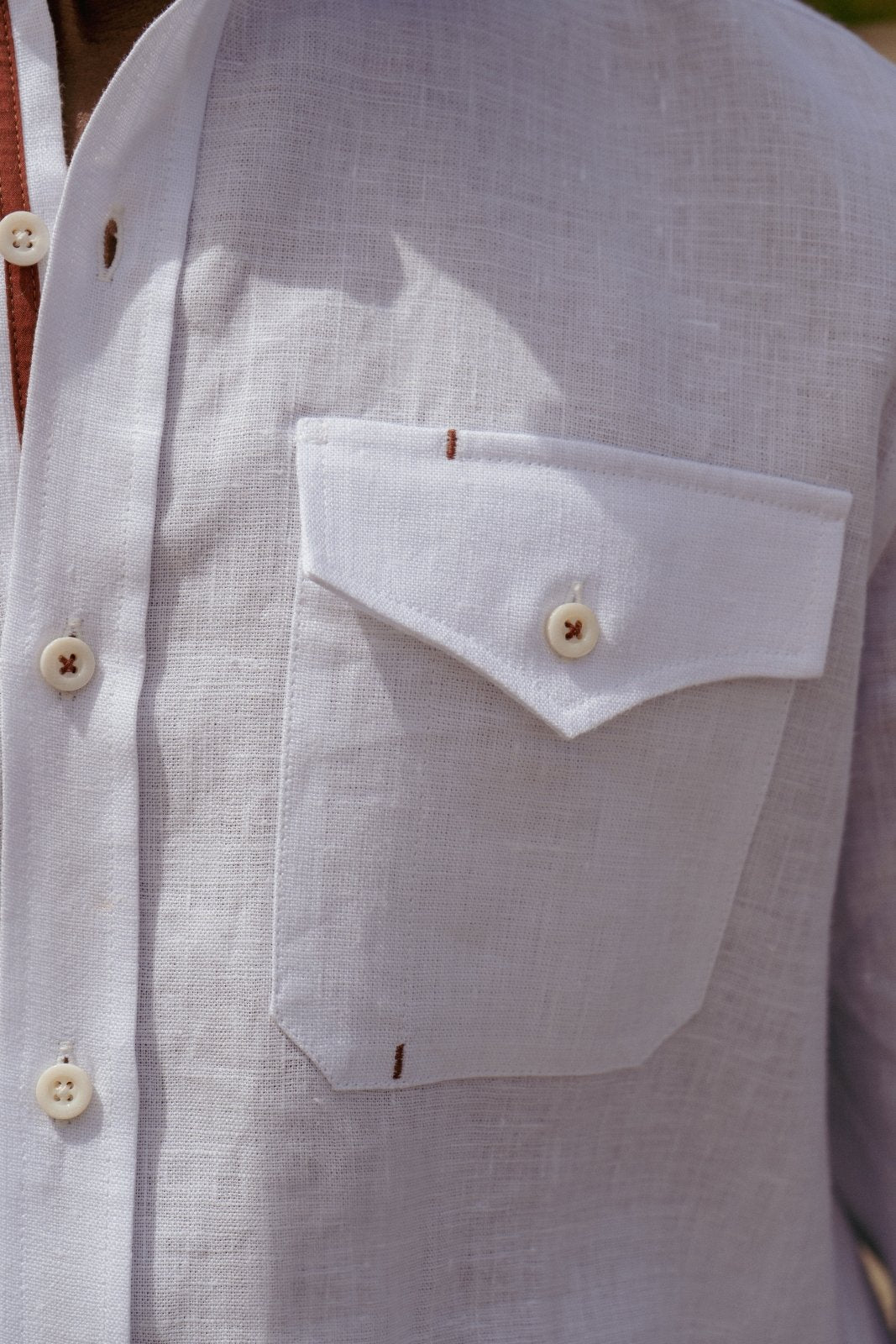 Alpine White Linen Shirt - ADAMO