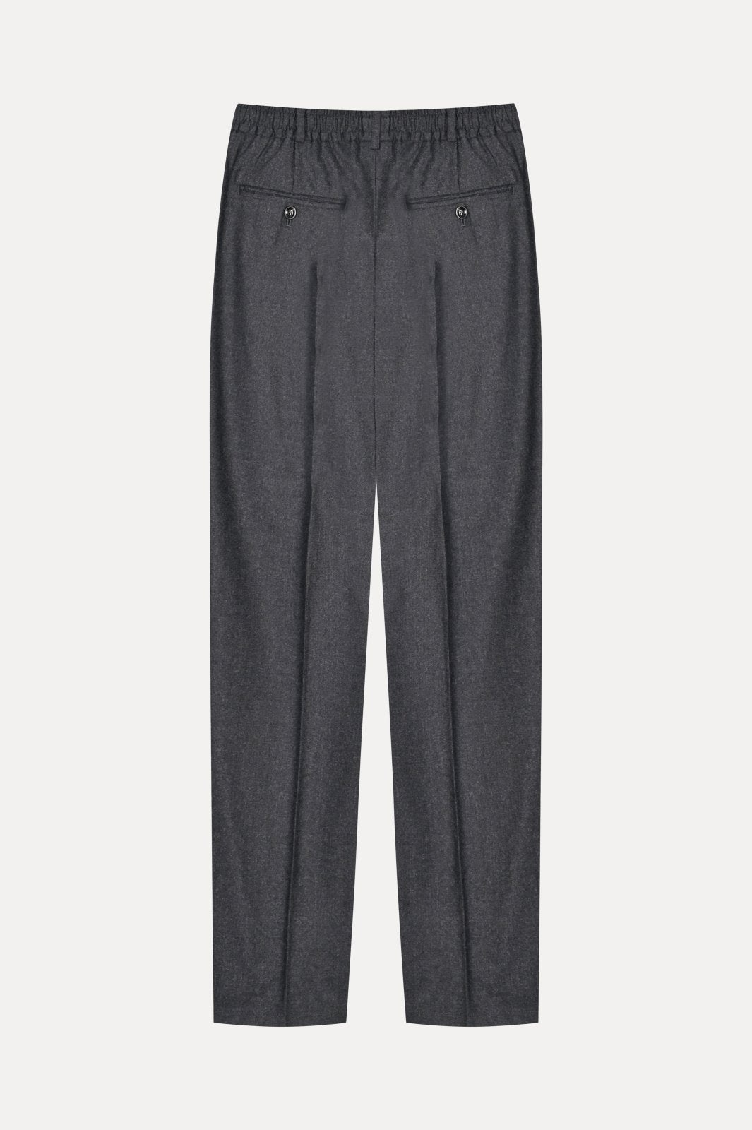 Anthracite Wool & Cashmere Trousers - ADAMO