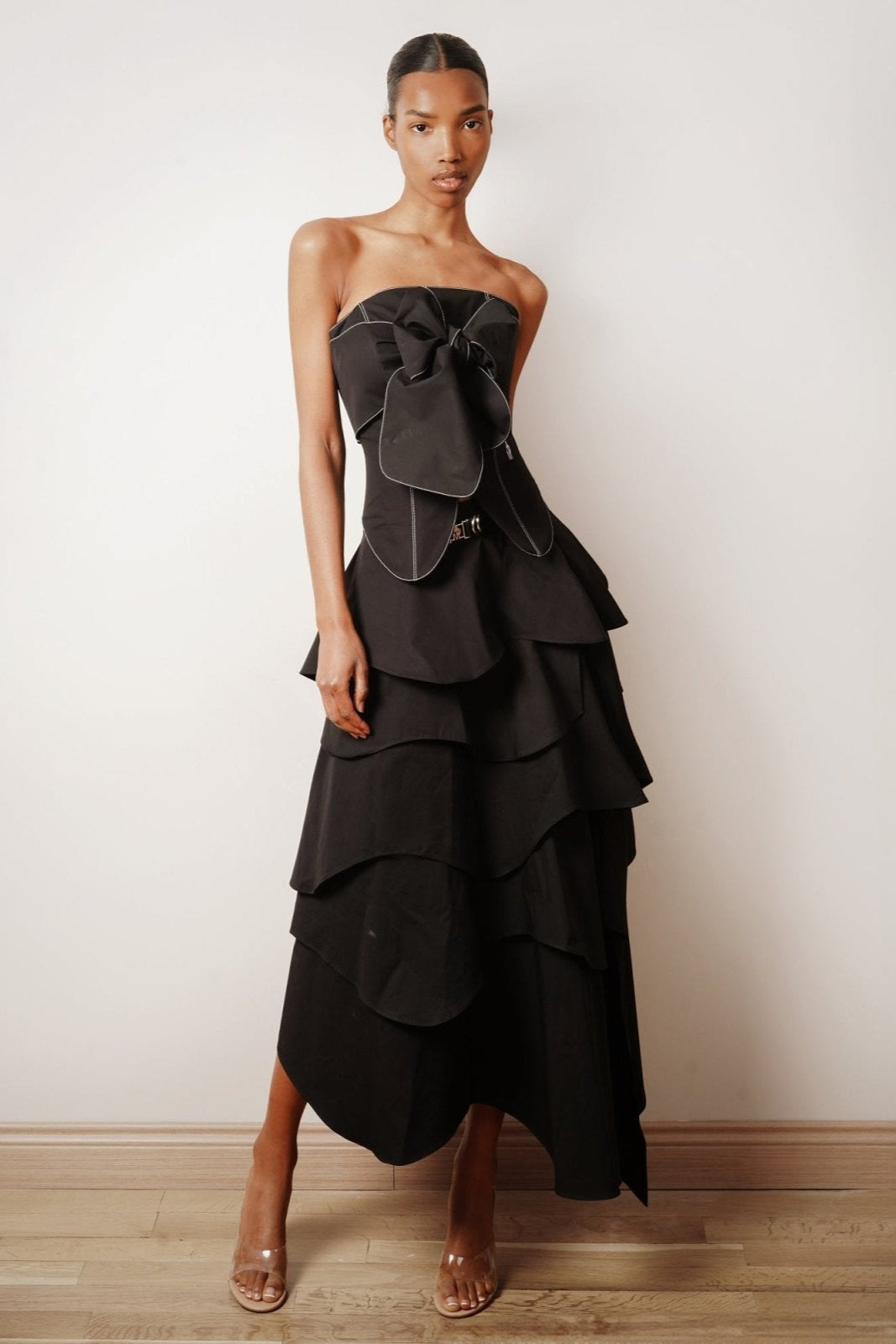 Black Bow Strapless Top - ADAMO