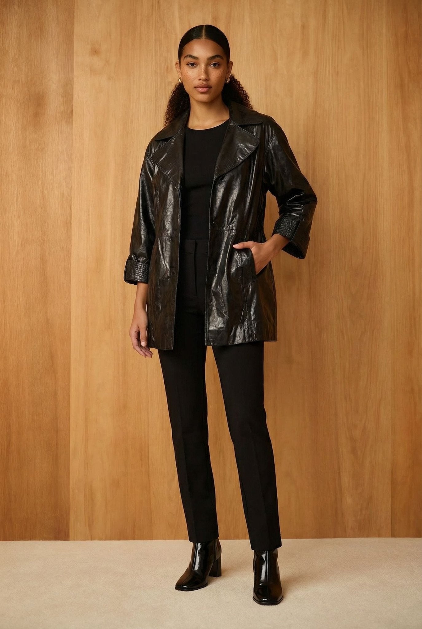 Black Leather Jacket - ADAMO