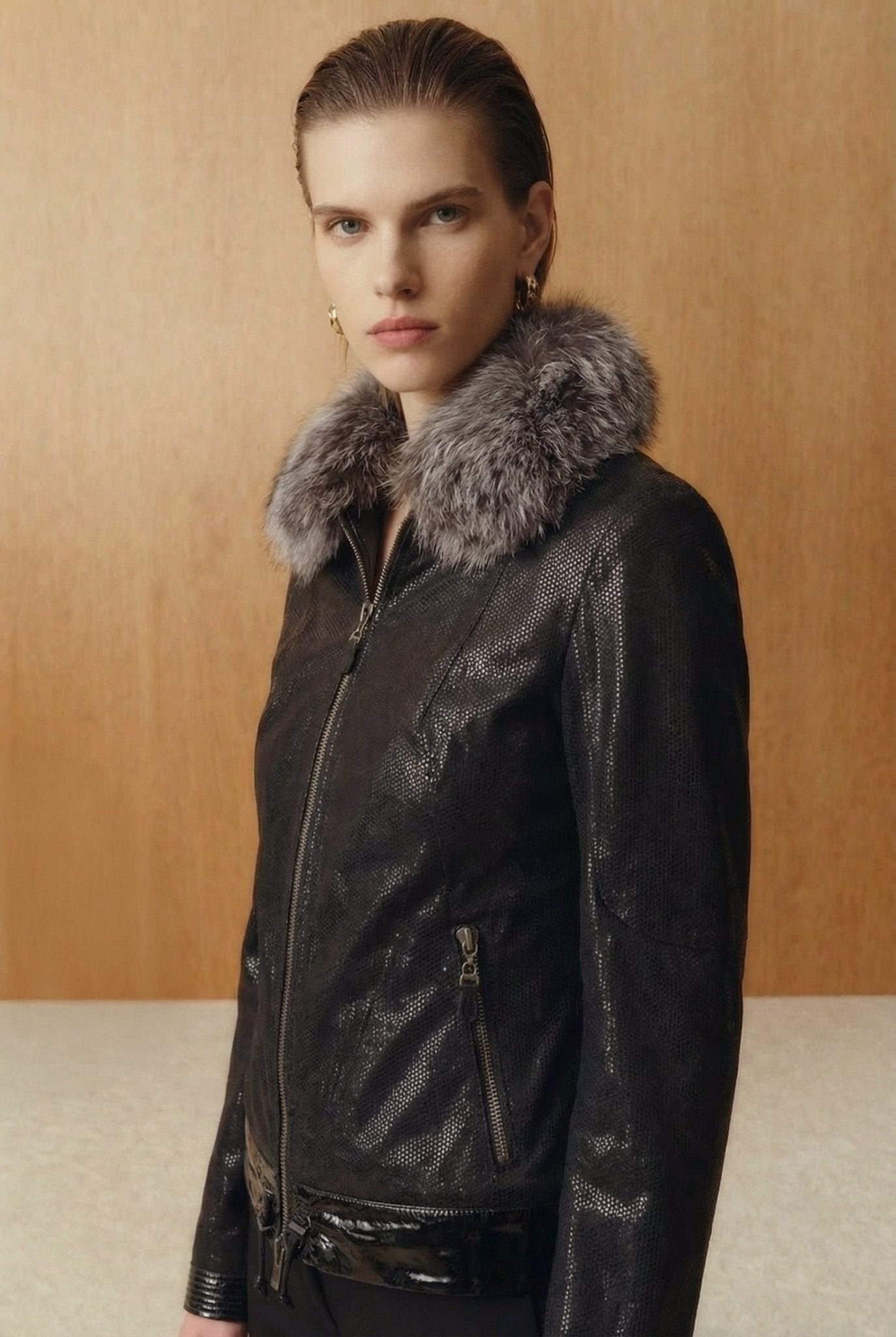 Black Leather Jacket - ADAMO