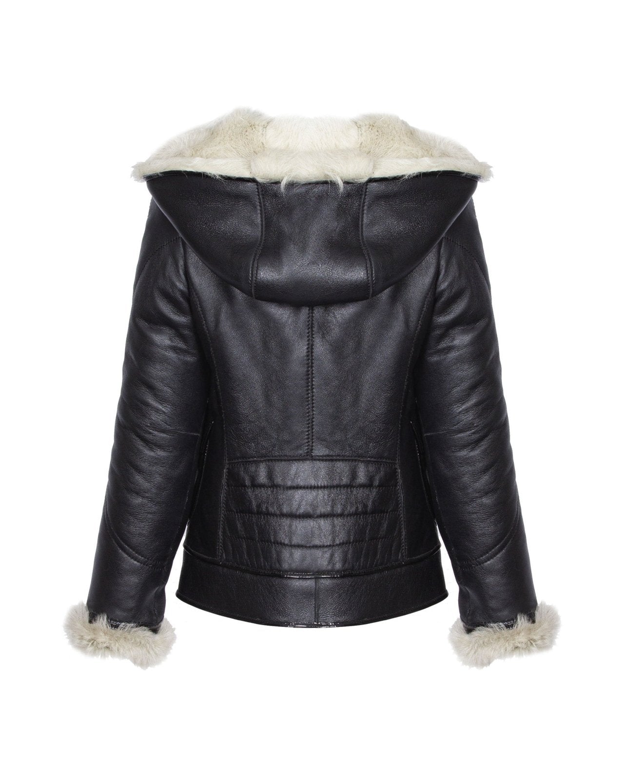 Black Shearling Coat - ADAMO