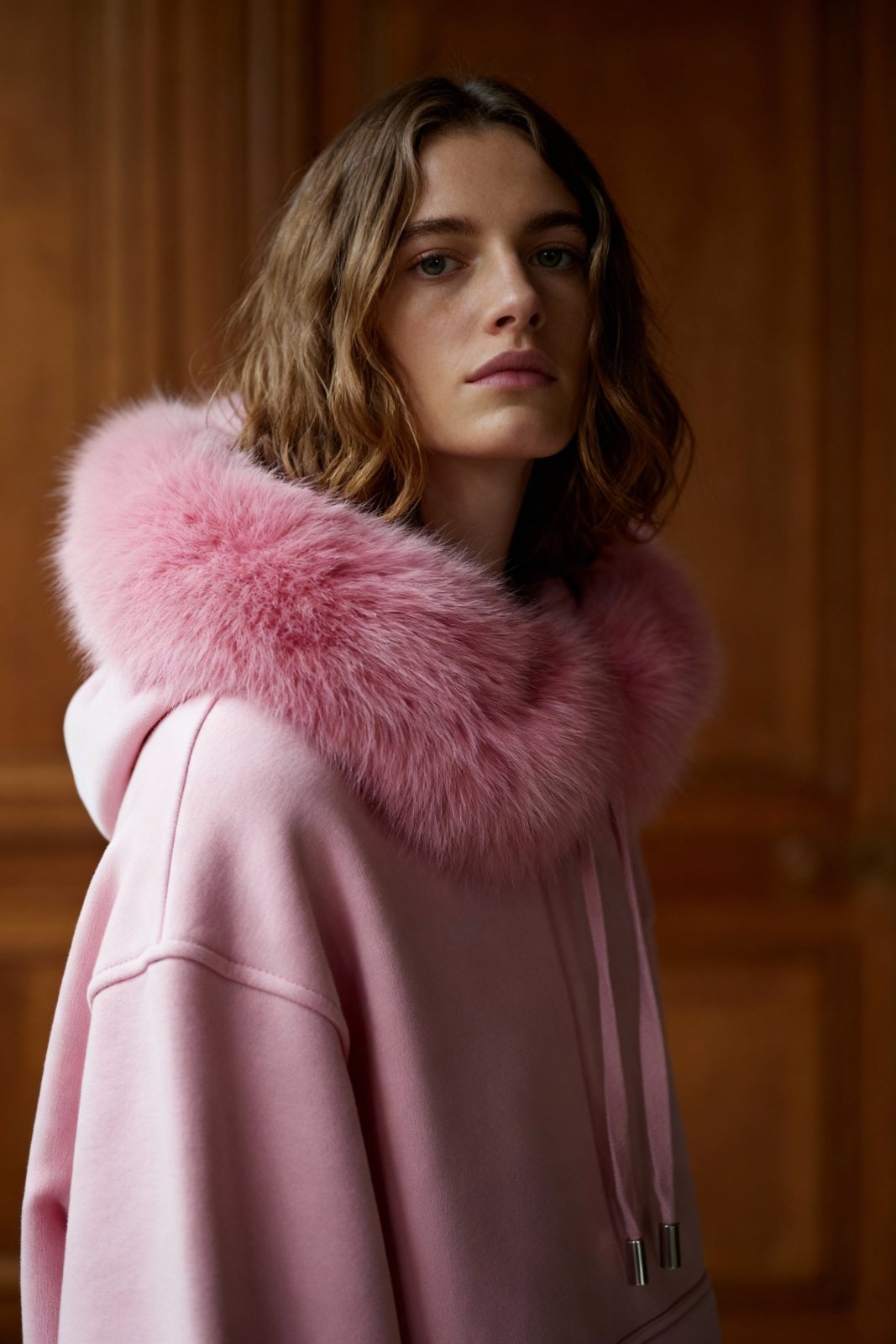 Blossom Fox Fur Hoodie - ADAMO