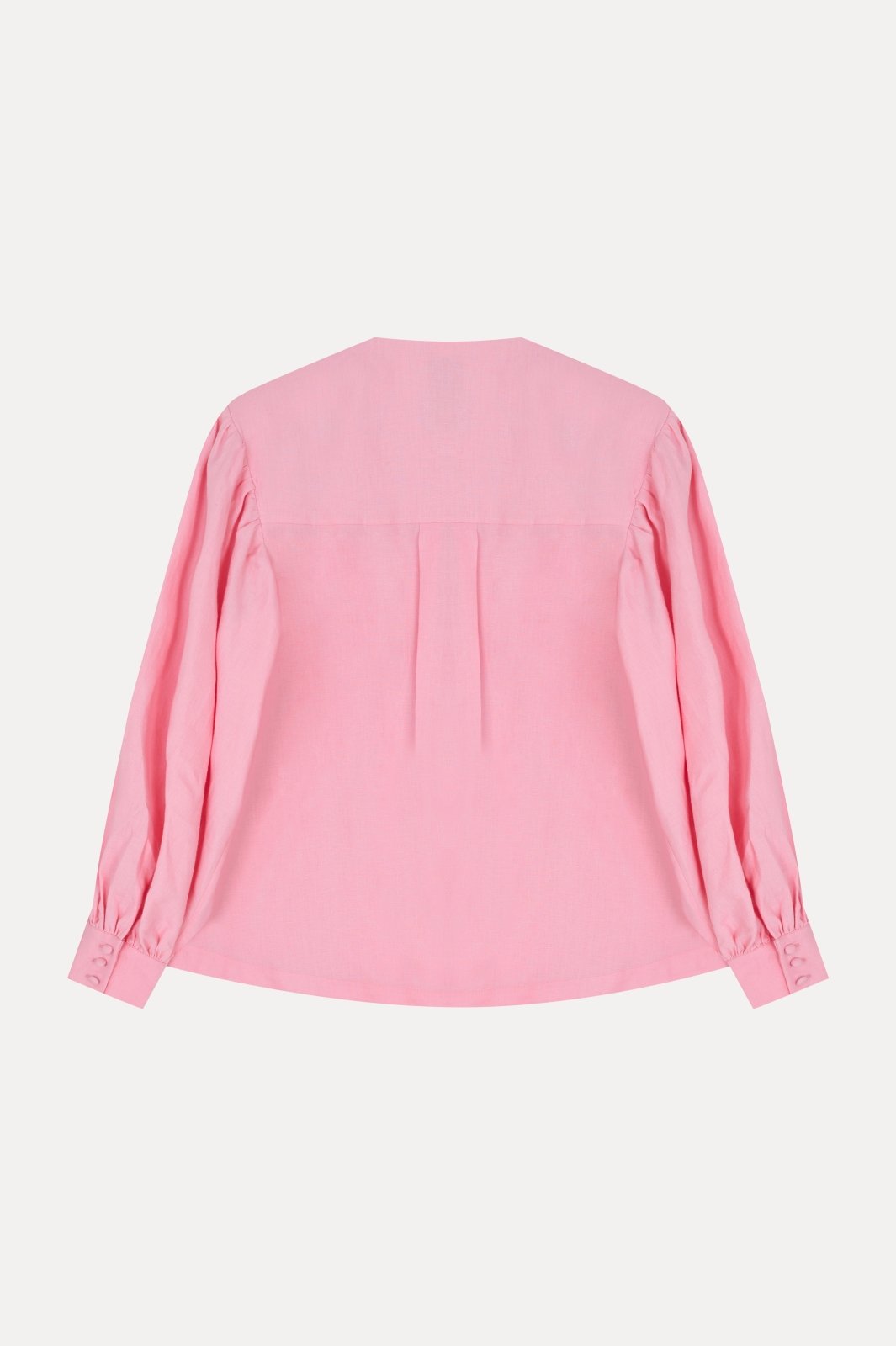 Blush Pink Structured Cotton Blouse - ADAMO