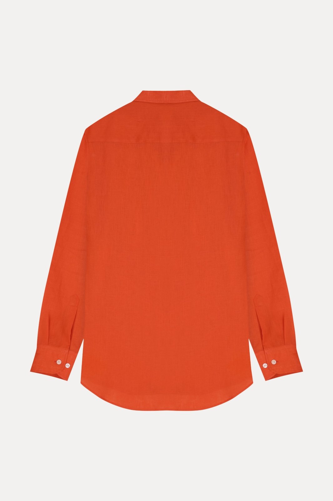 Bold Sunset Orange Linen Shirt - ADAMO