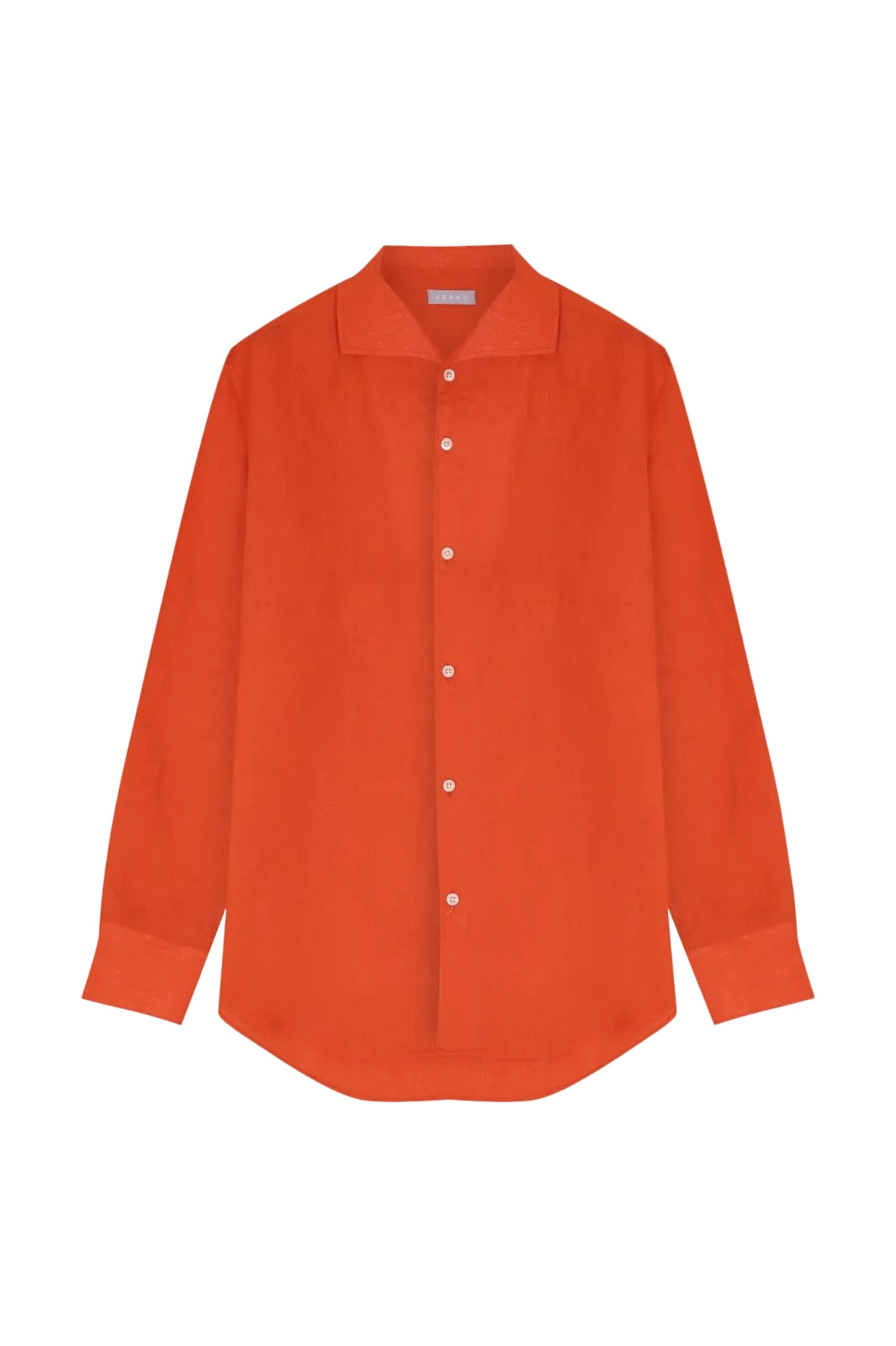Bold Sunset Orange Linen Shirt - ADAMO