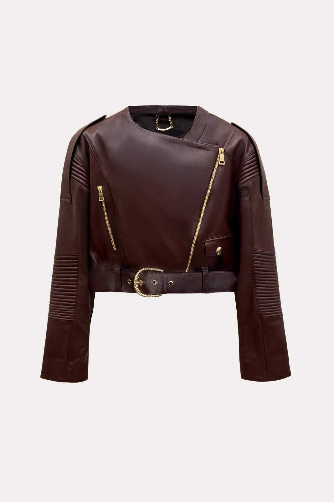 Bordeaux Chain - Detail Leather Jacket - ADAMO