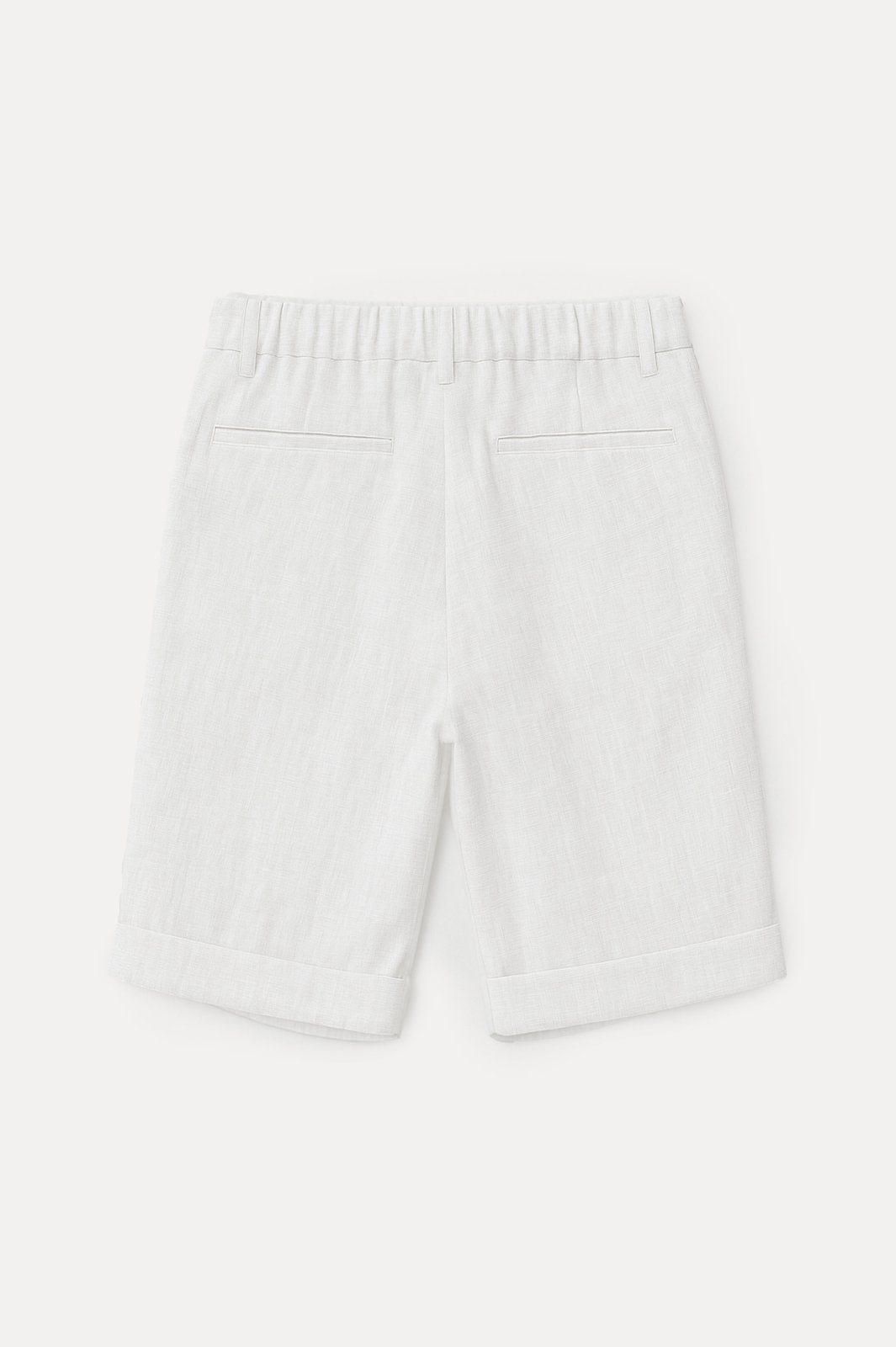 Capri Ivory Linen Shorts - ADAMO