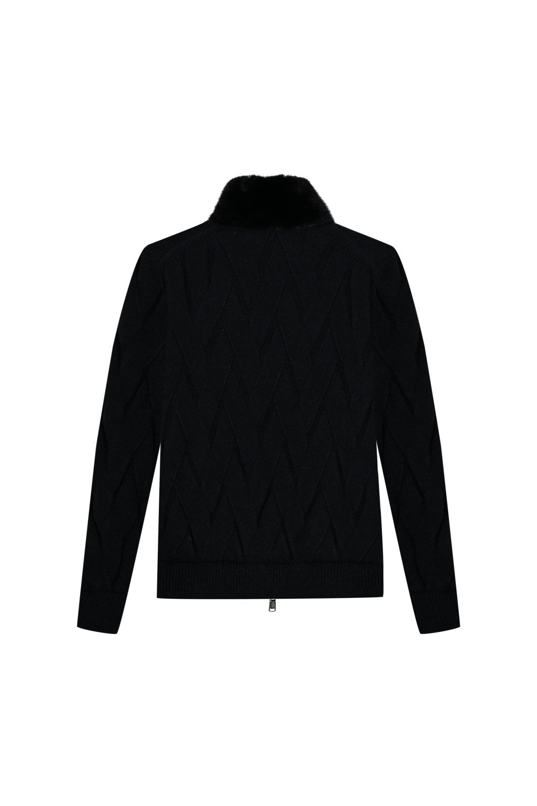 Cashmere Serenità Jacket with Mink Collar - ADAMO