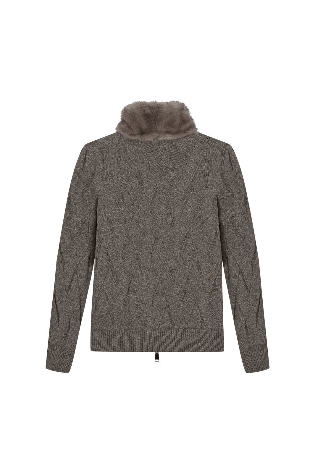 Cashmere Serenità Jacket with Mink Collar - ADAMO