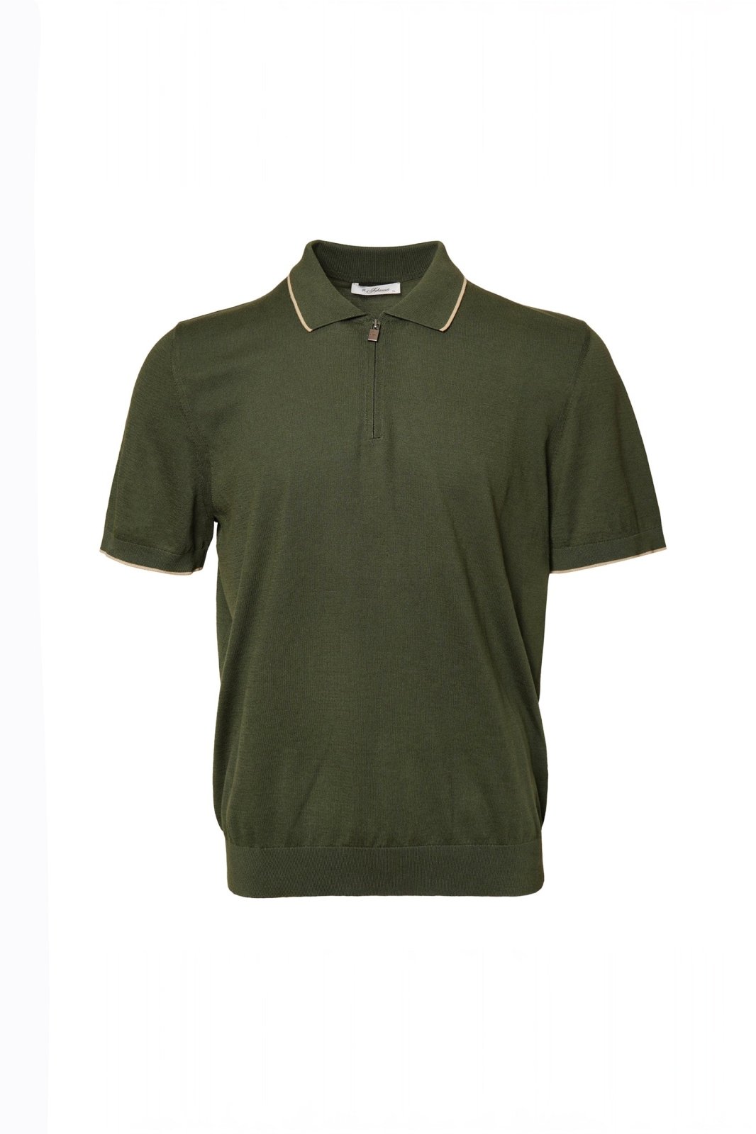 Cotton Zip Polo Shirt - ADAMO
