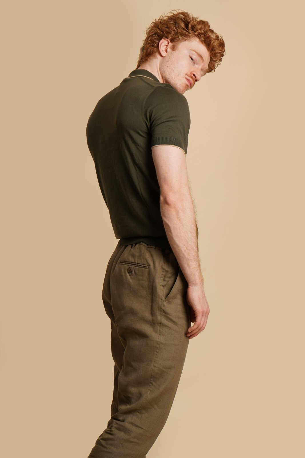 Cotton Zip Polo Shirt - ADAMO