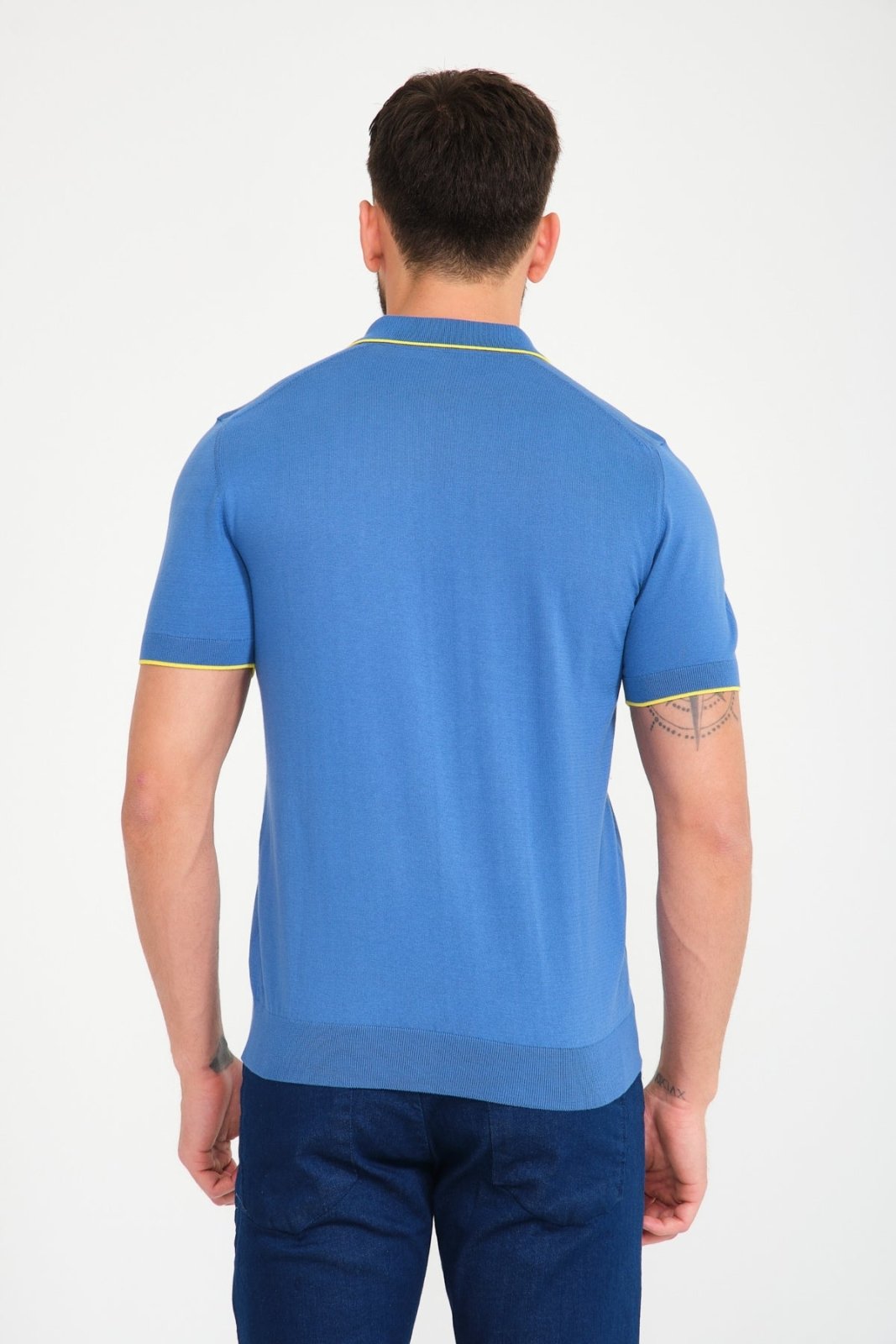 Cotton Zip Polo Shirt - ADAMO