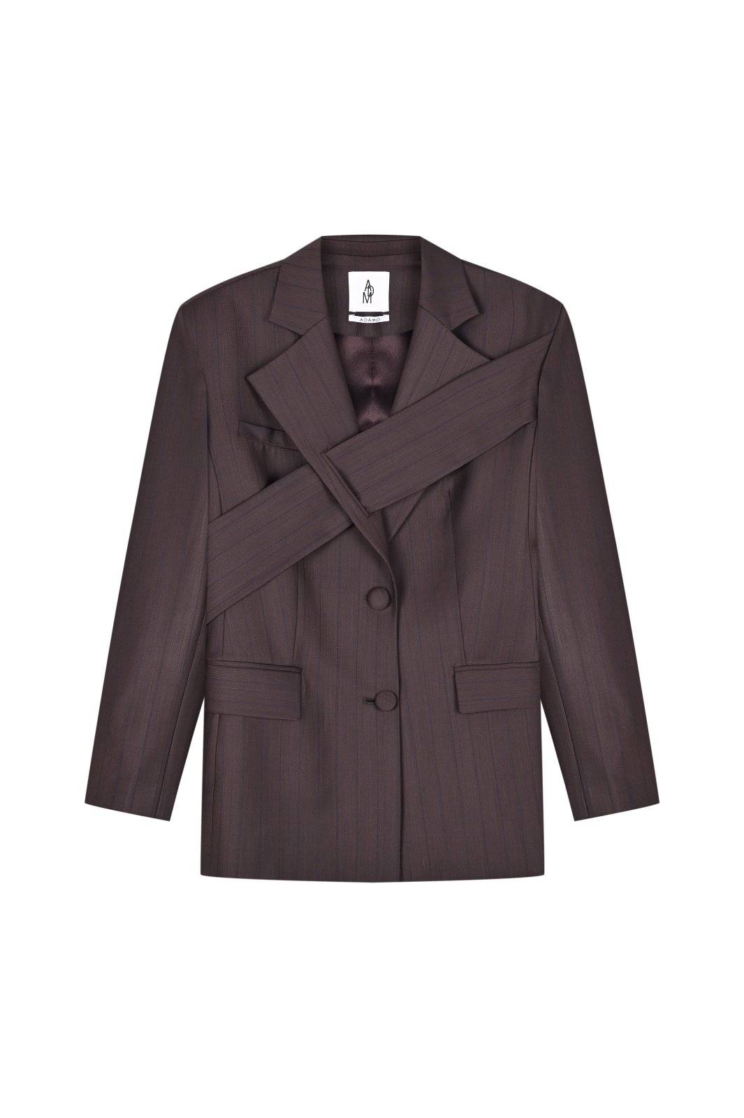 Eclipse Striped Brown Blazer - ADAMO