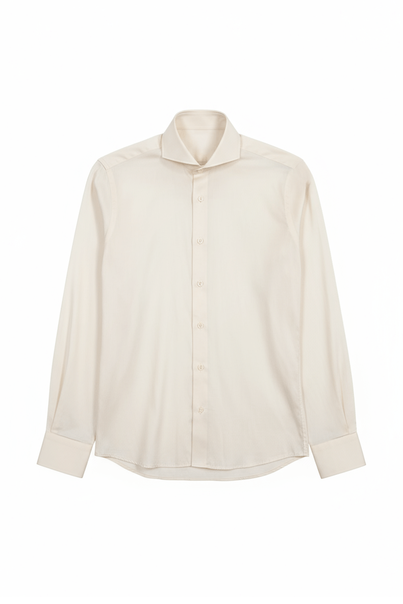 Ecru Cotton Shirt - ADAMO