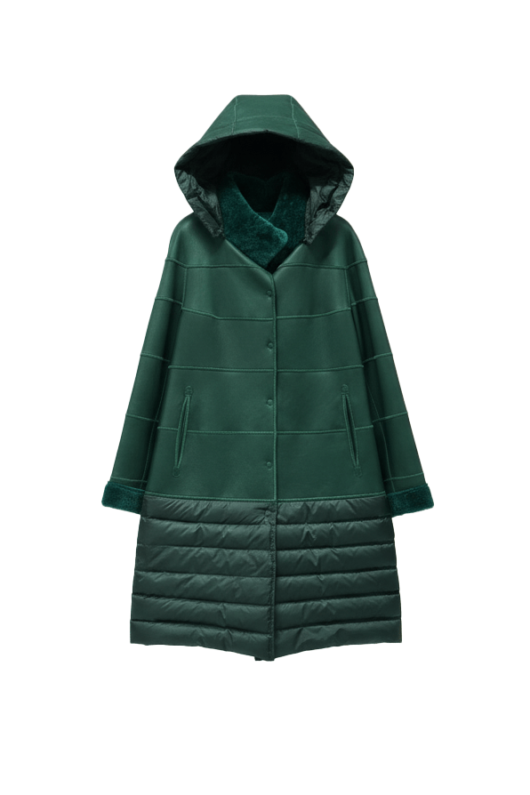 Emerald Reverie Reversible Astragan Coat - ADAMO