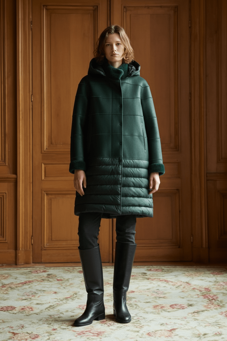 Emerald Reverie Reversible Astragan Coat - ADAMO