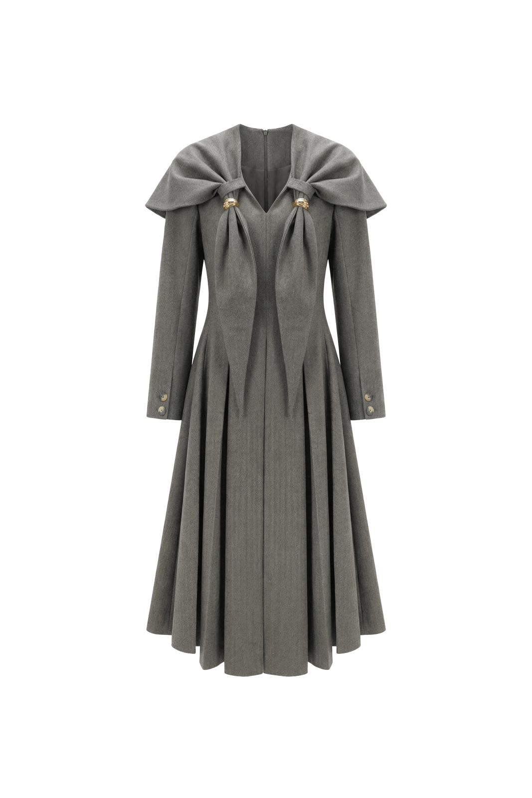 Grey Empress Tailored Dress - ADAMO