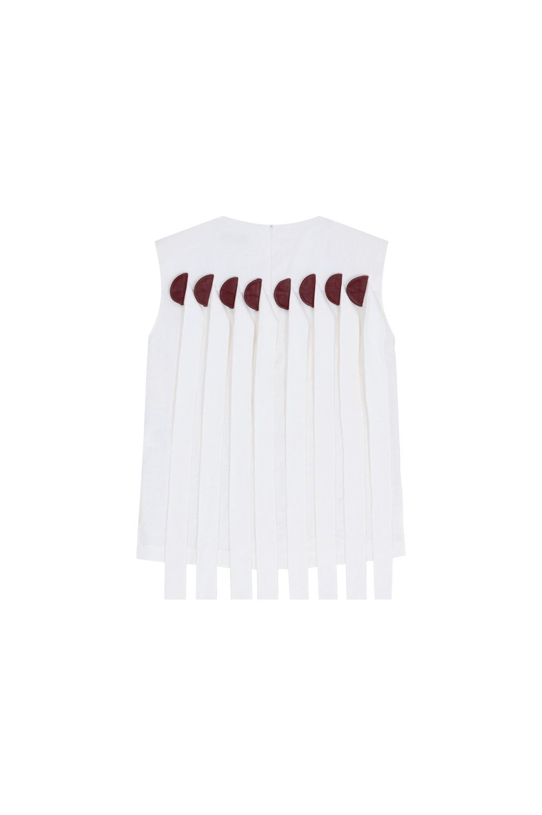Ivory Architectural Fringe Blouse - ADAMO