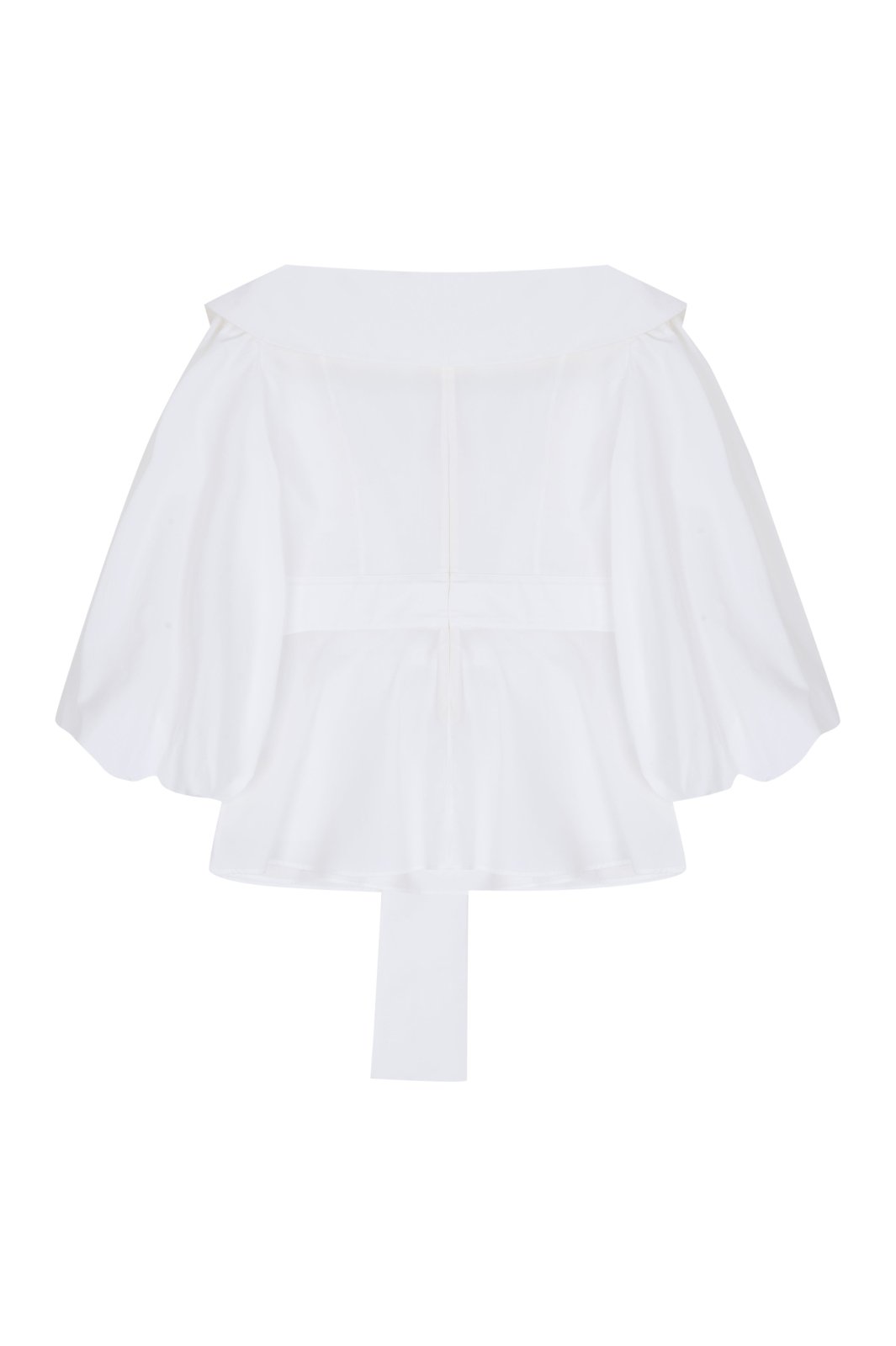 Ivory Cotton Bow - Tie Blouse - ADAMO