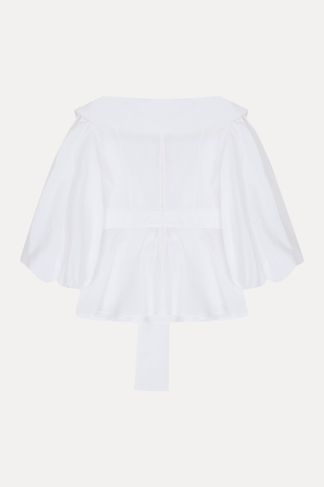 Ivory Cotton Bow - Tie Blouse - ADAMO