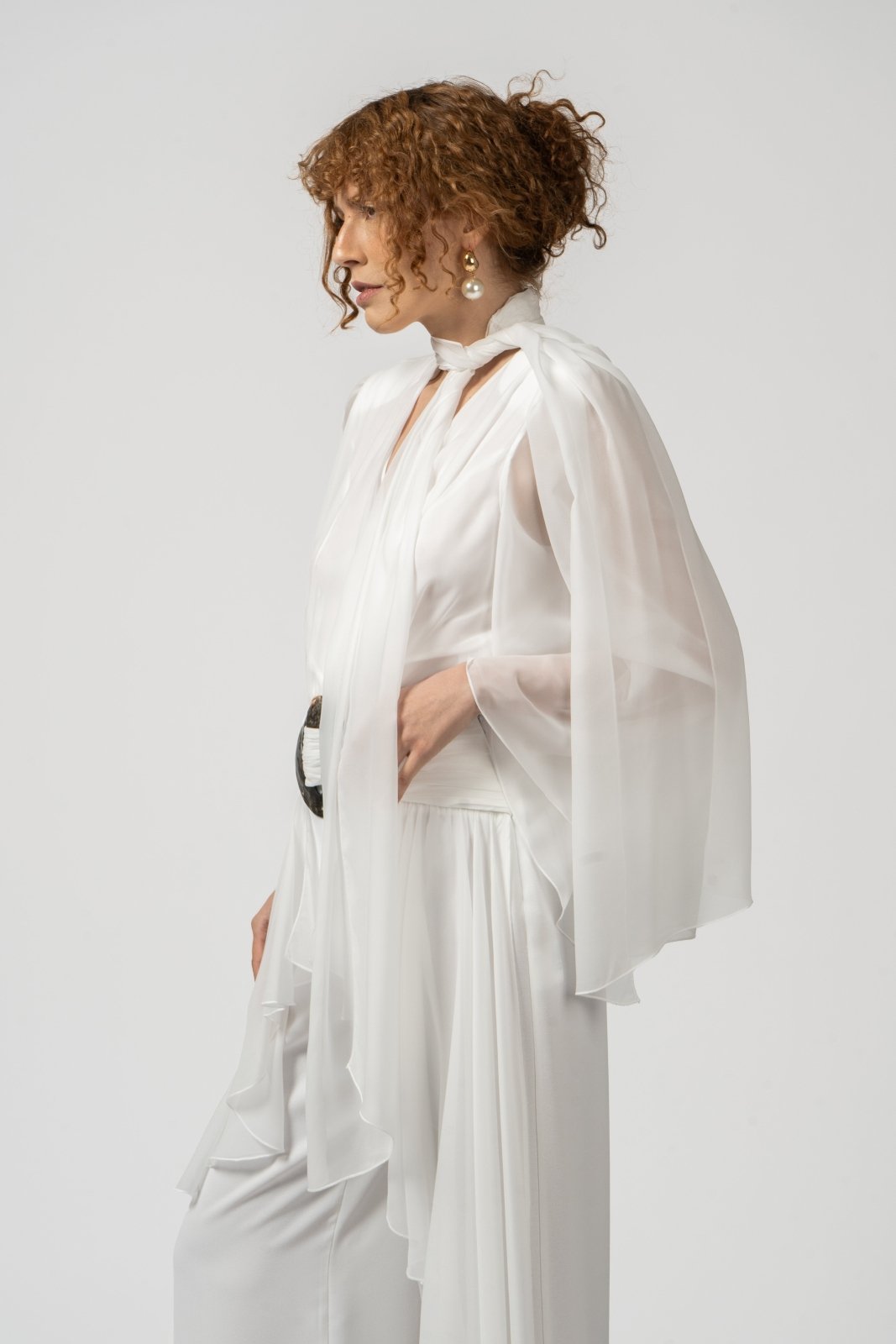 Ivory Fluid Trousers - ADAMO
