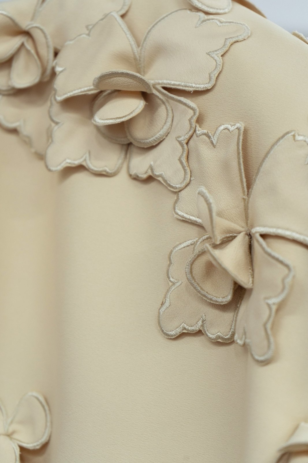 Ivory Petaline Cape - Panel Couture Dress - ADAMO