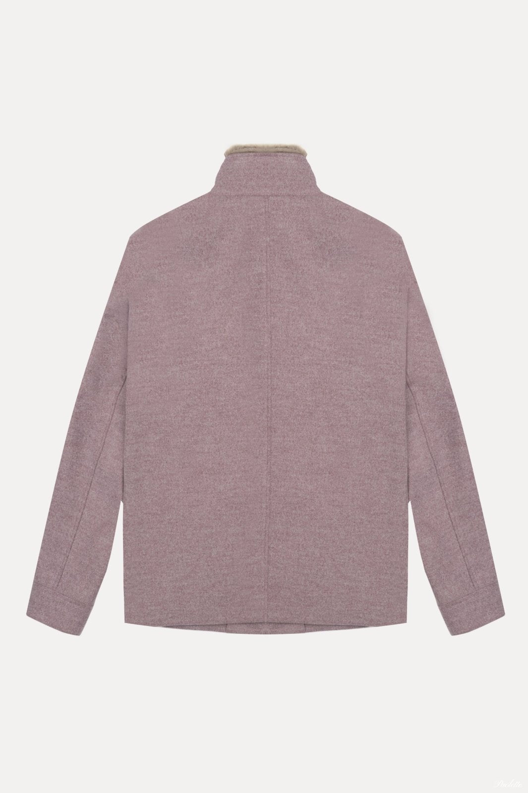 Light Burgundy Coat with removable Fur Collar - ADAMO