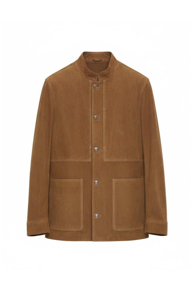 Light Chestnut Suede Jacket - ADAMO
