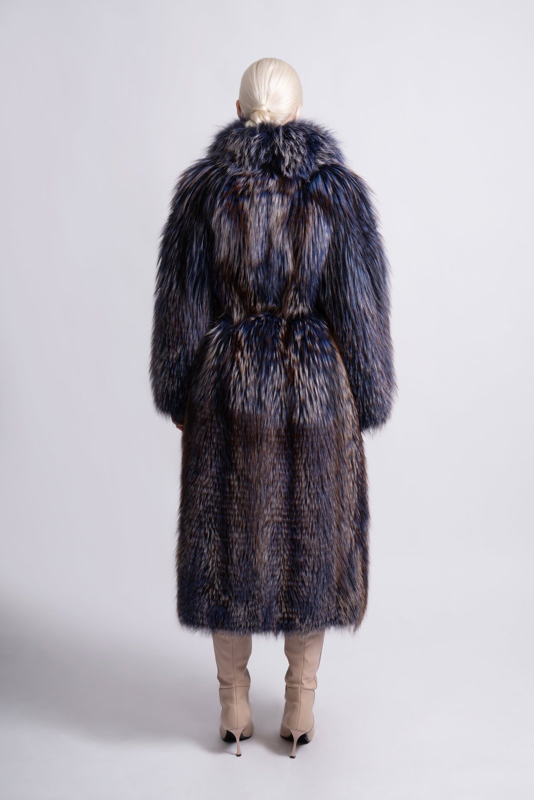 Midnight Aurora Fox Fur Coat - ADAMO