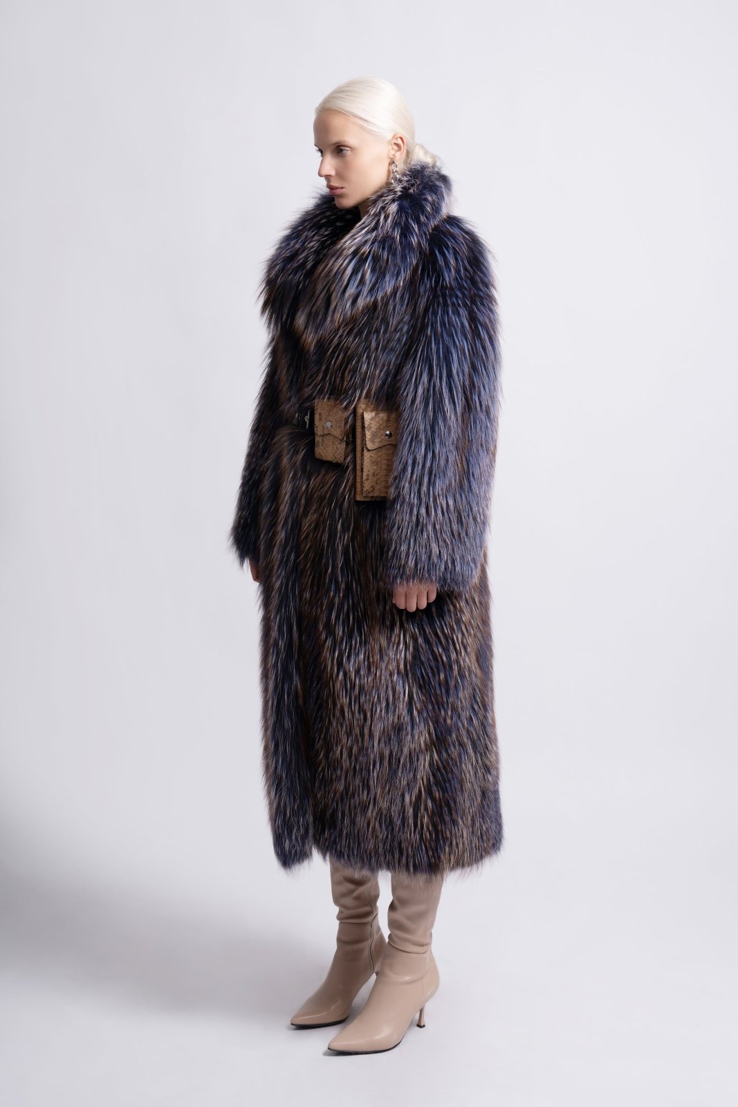Midnight Aurora Fox Fur Coat - ADAMO