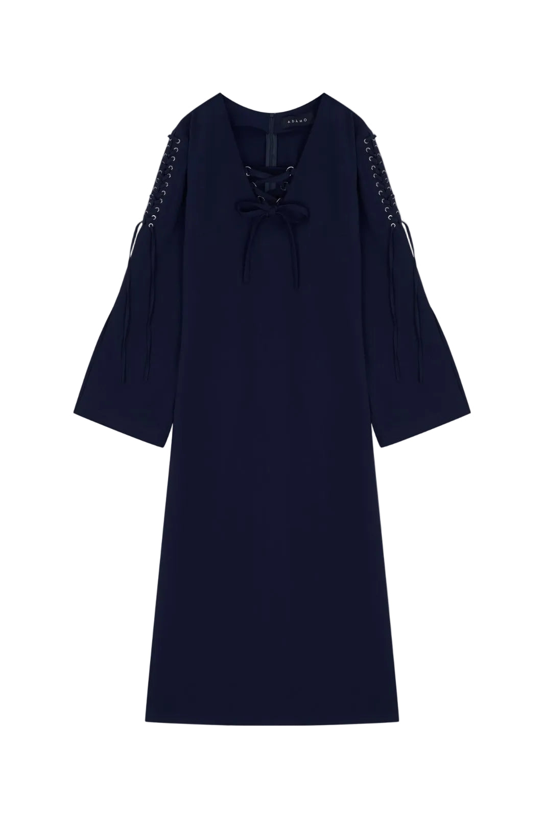 Midnight Navy Lace - Up Kaftan Dress - ADAMO