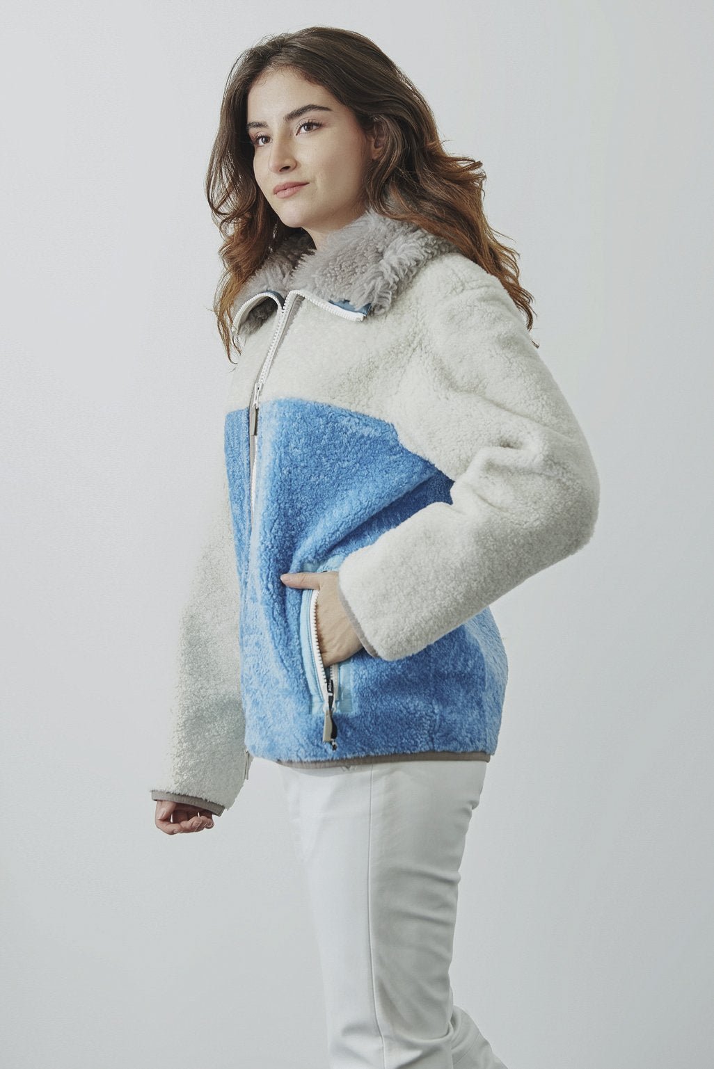 Multicolored Shearling Fur Jacket - ADAMO