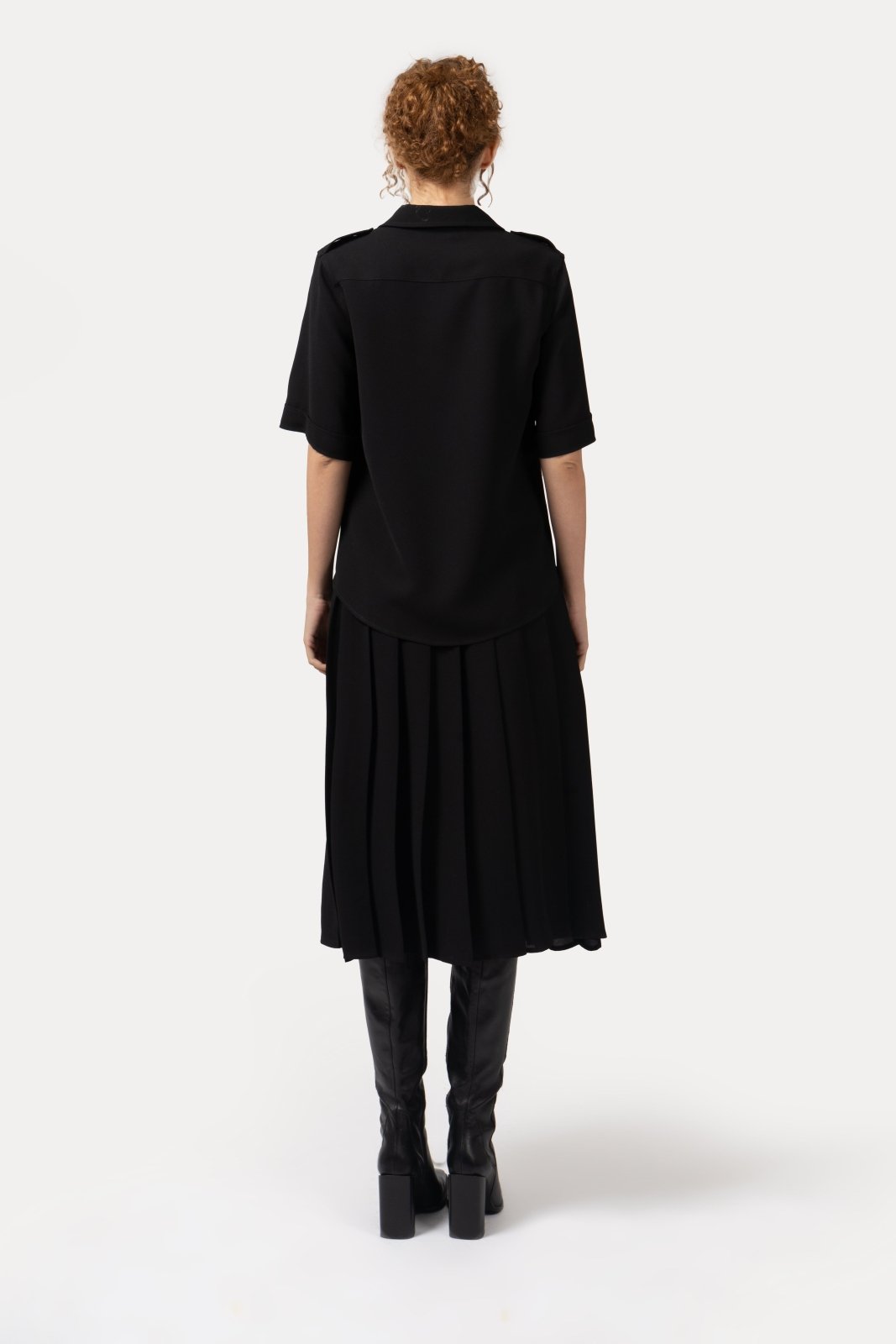 Muse Pleated Midi Skirt - ADAMO