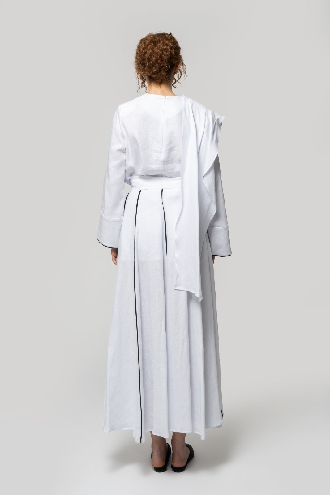 Ruffled Linen Blouse - ADAMO