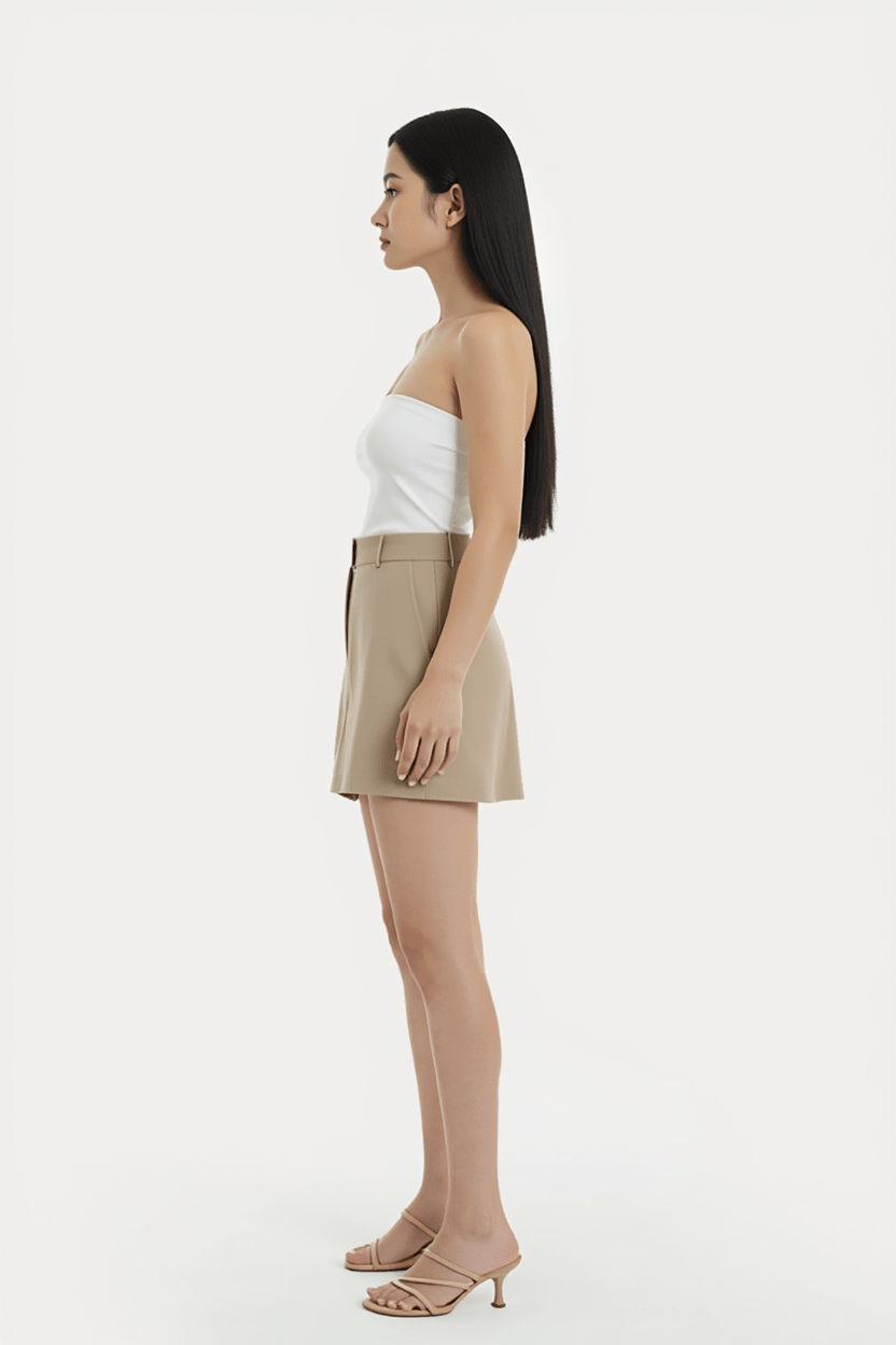 Sandstone Linen - Tailored Shorts - ADAMO