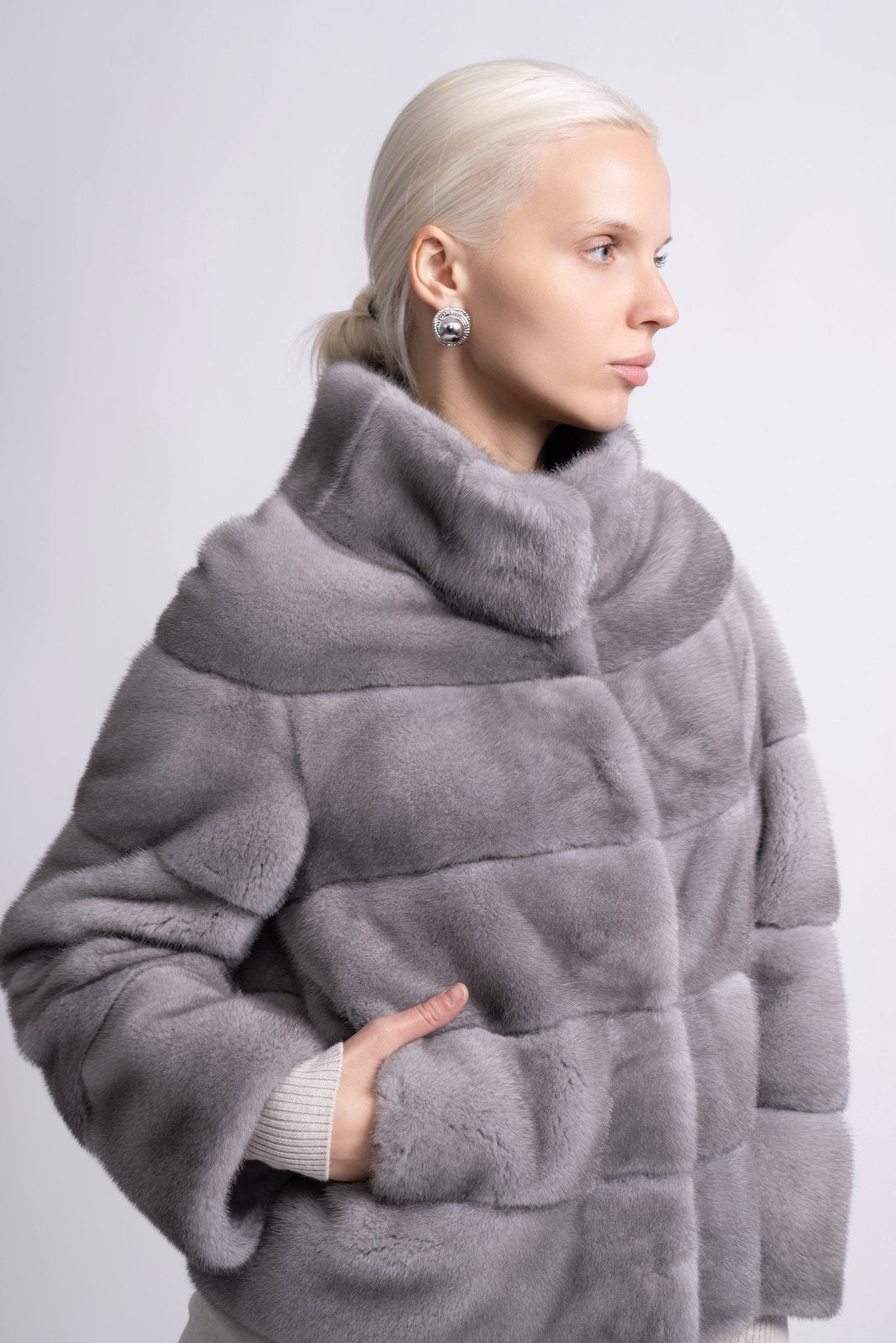 Smoky Pearl Mink Fur Jacket - ADAMO