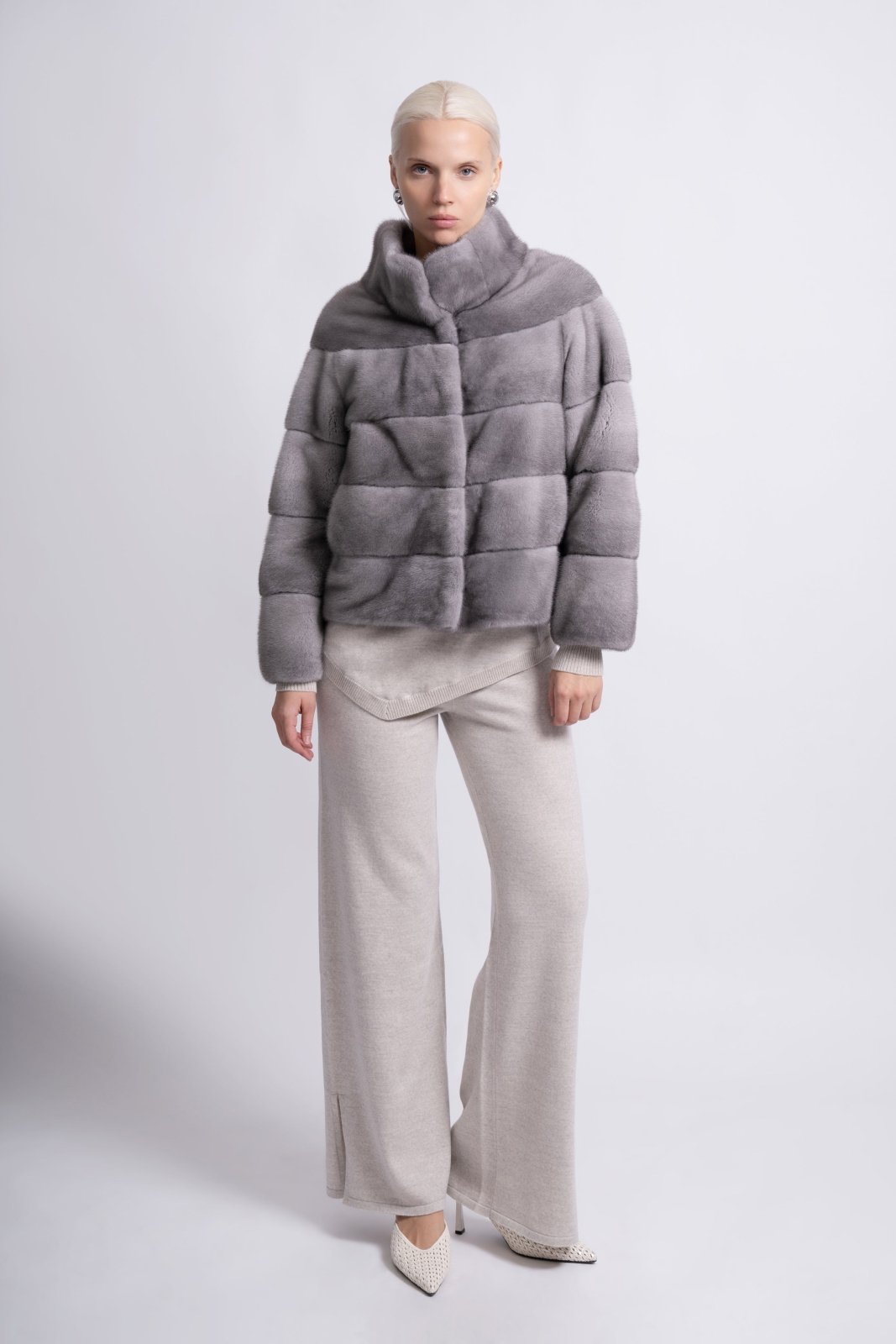 Smoky Pearl Mink Fur Jacket - ADAMO