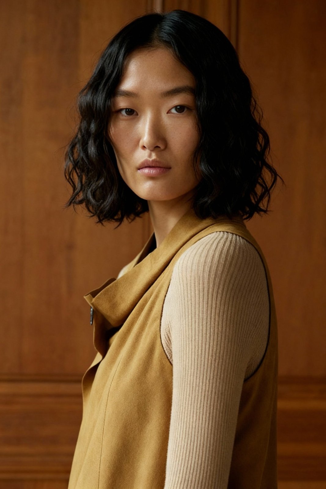 Suede Équilibre Knit - Sleeve Top - ADAMO