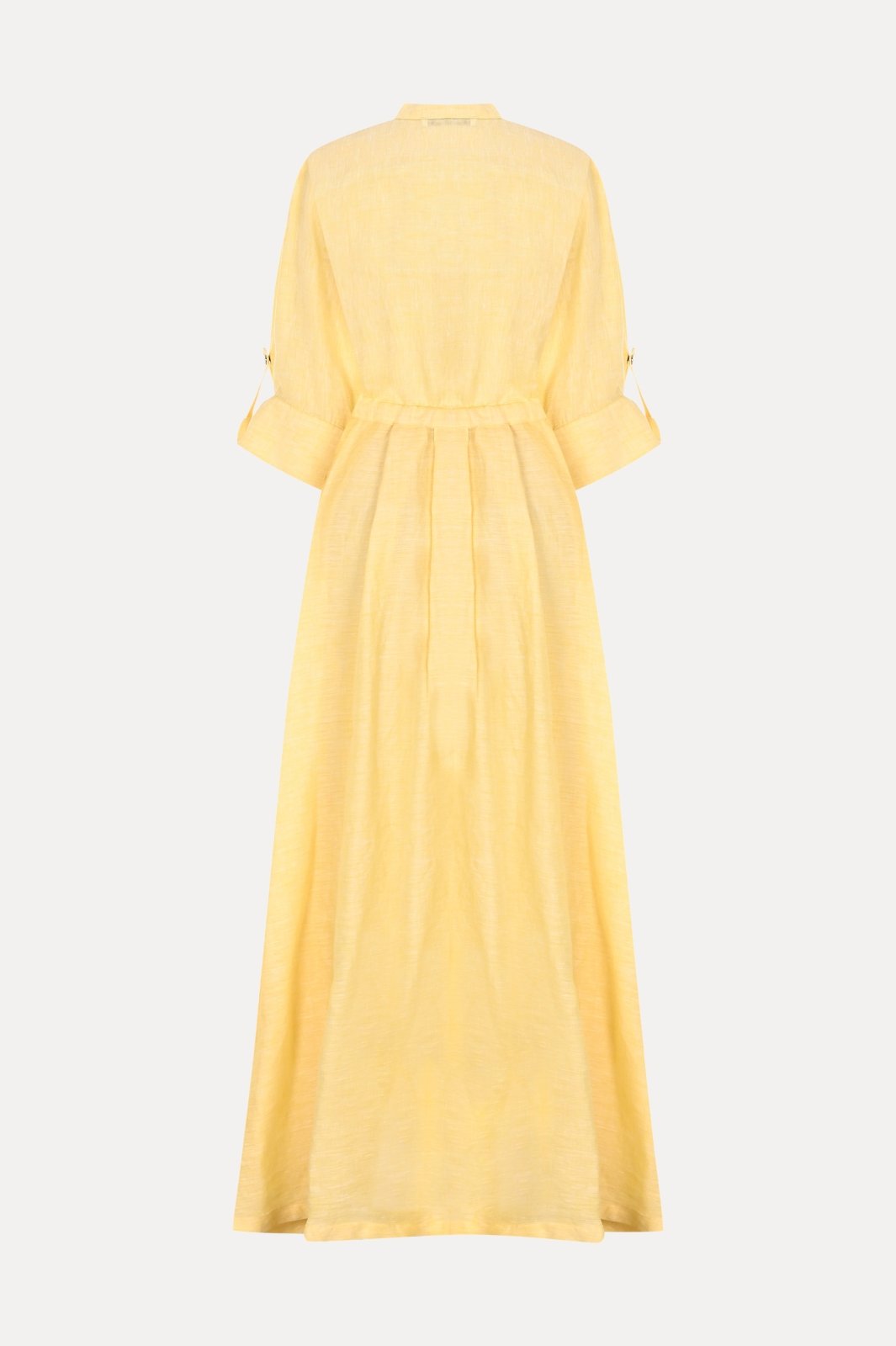 Sunlit Marigold Linen Dress - ADAMO