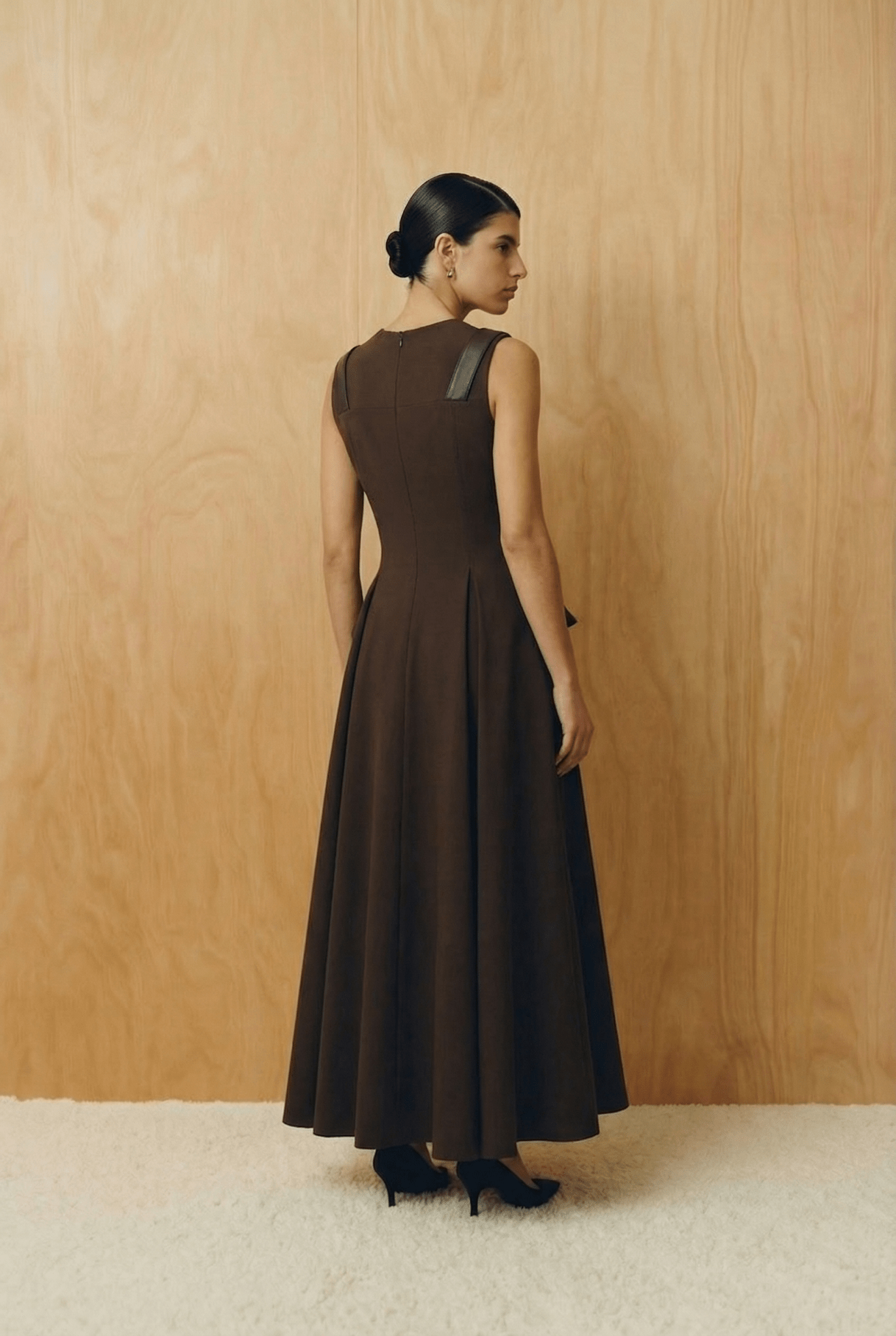 The Umber Architectural Drape Dress - ADAMO