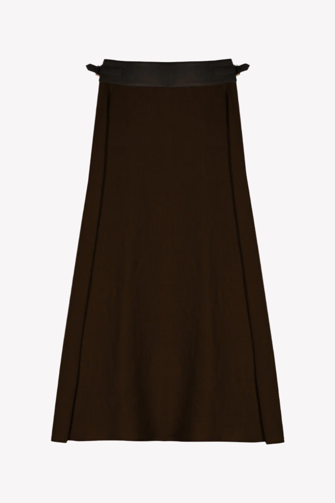 Umber Wrap Linen Skirt - ADAMO