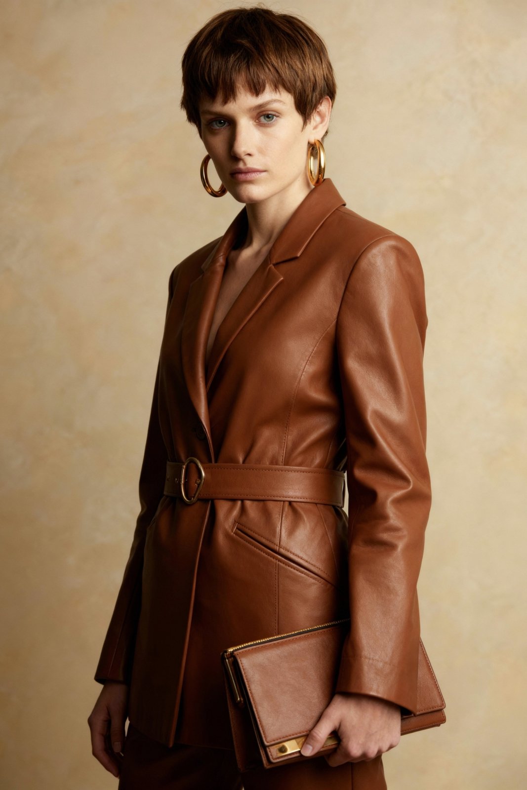 Valence Leather Blazer - ADAMO