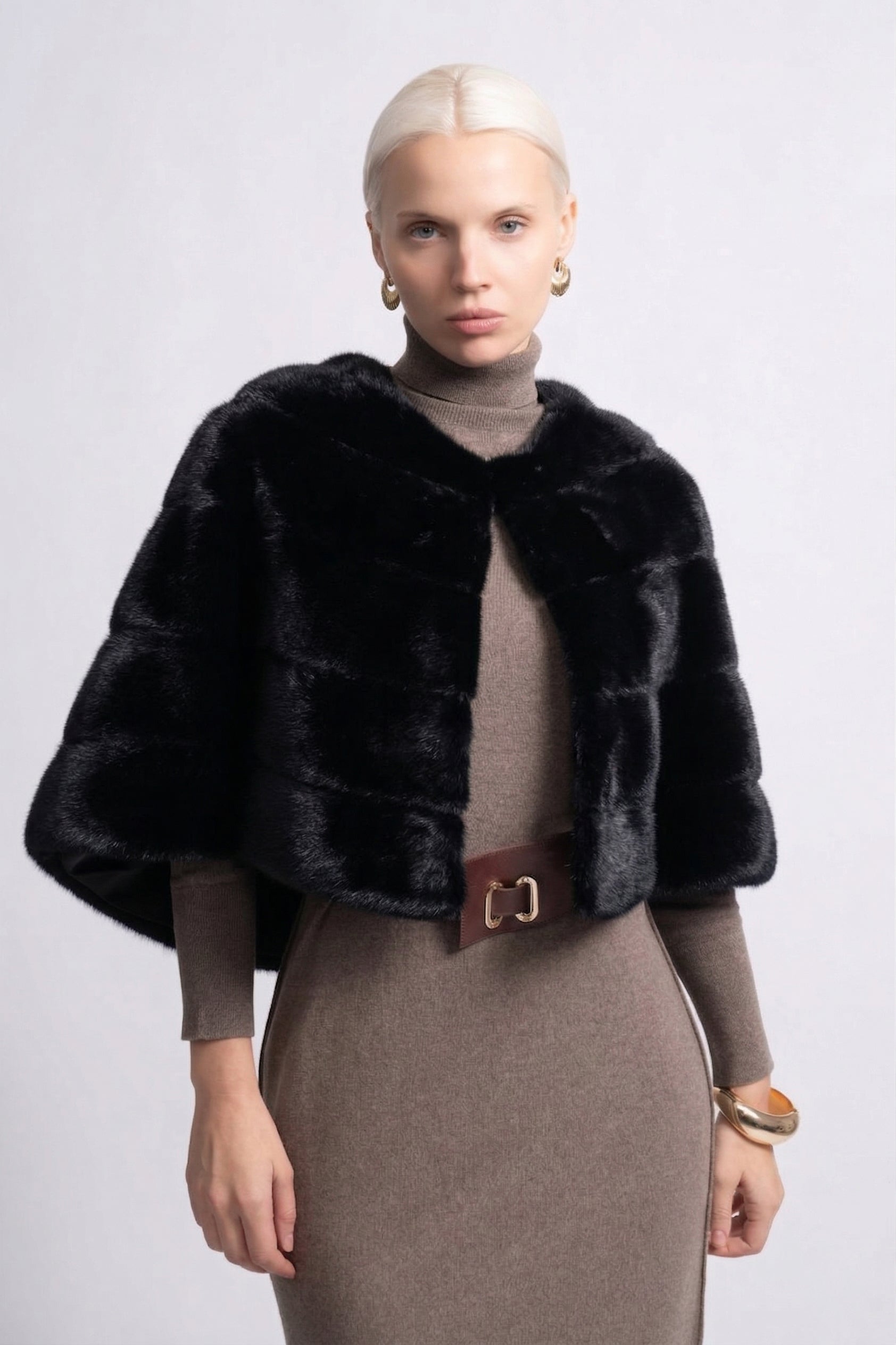 Black Elegance Mink Fur Bolero