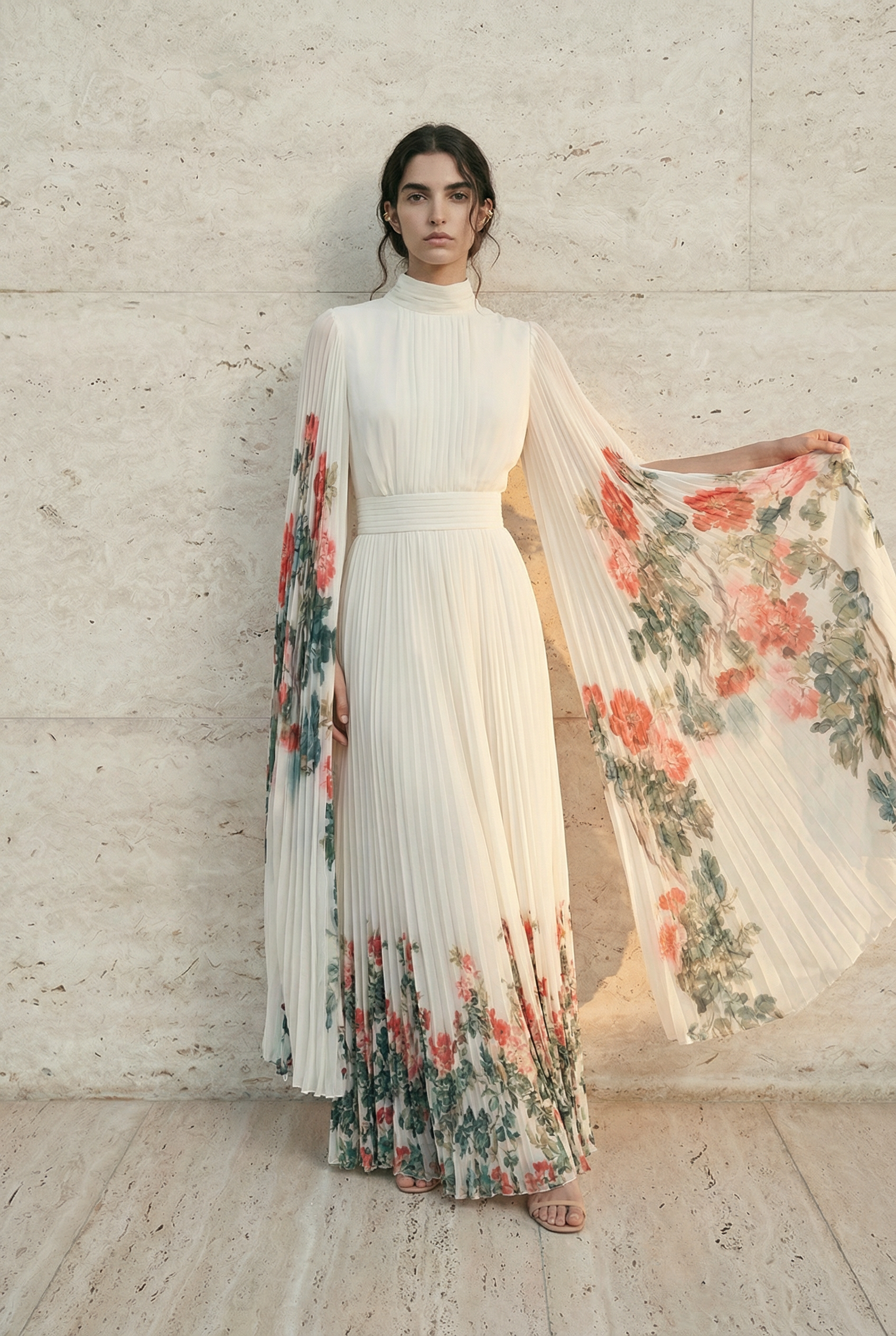 Rosalia Pleated Maxi Dress