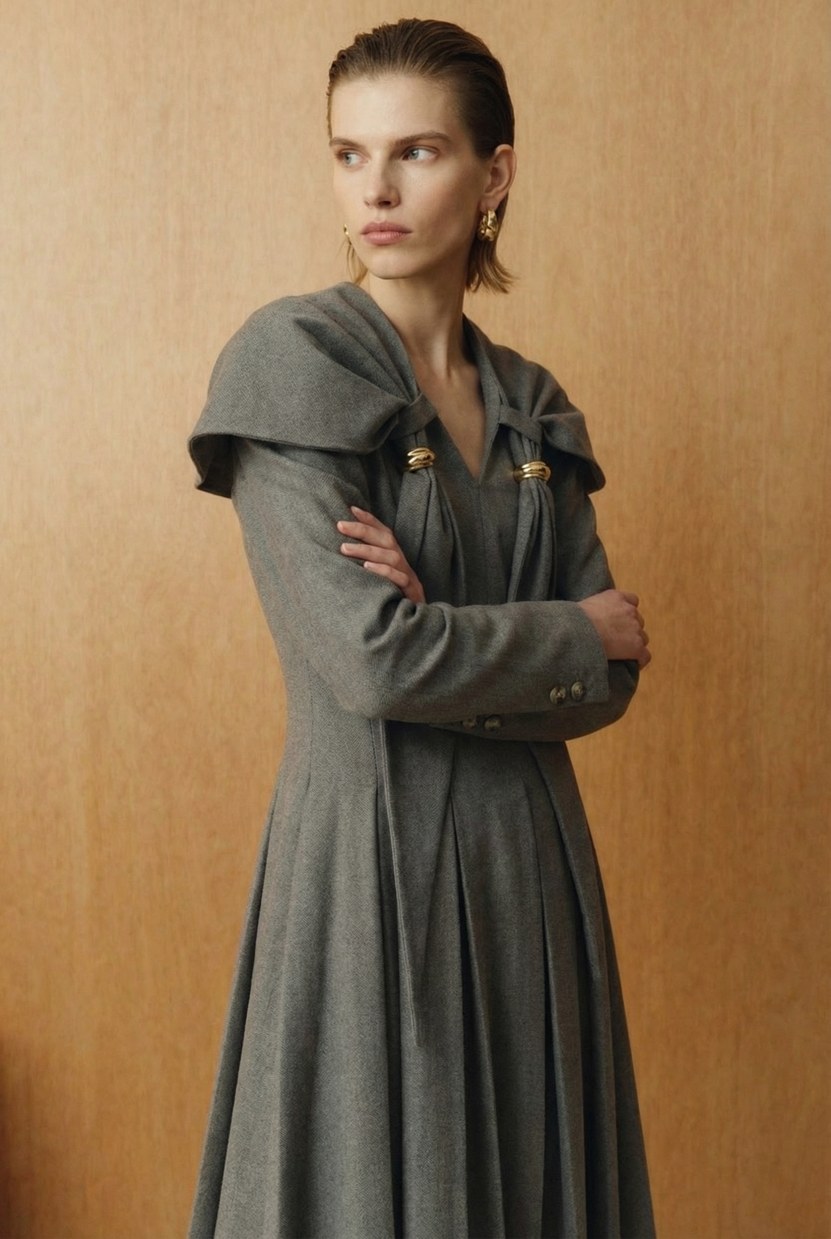Grey Empress Tailored Dress