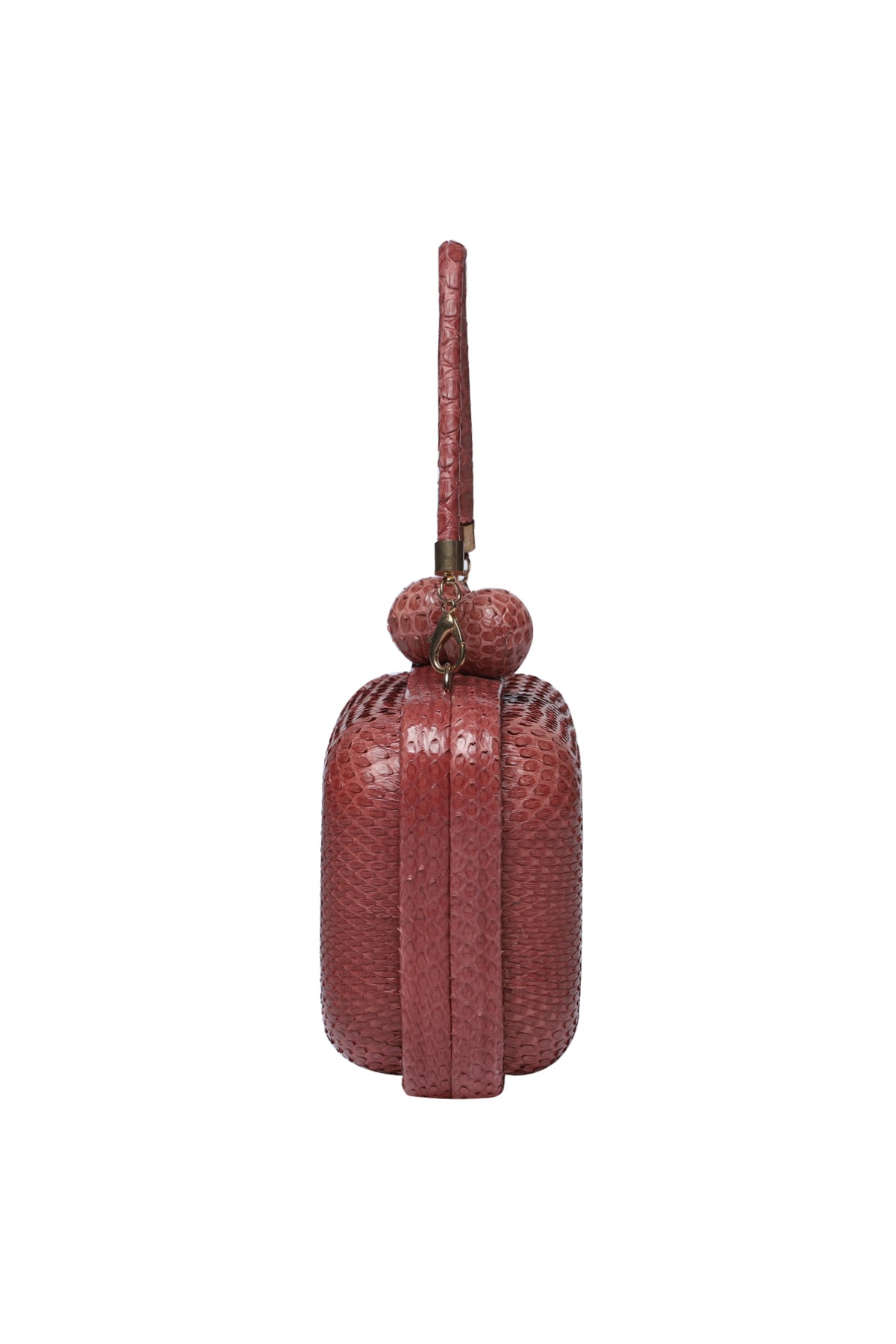 Red Python Leather Handbag