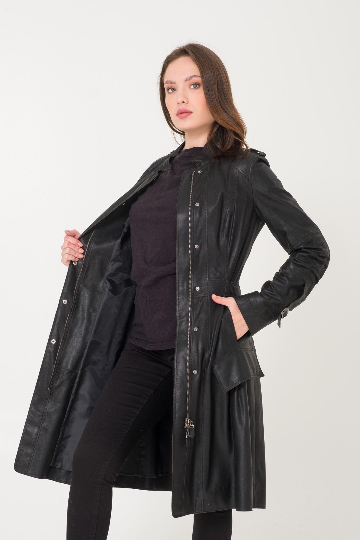 Black Leather Coat