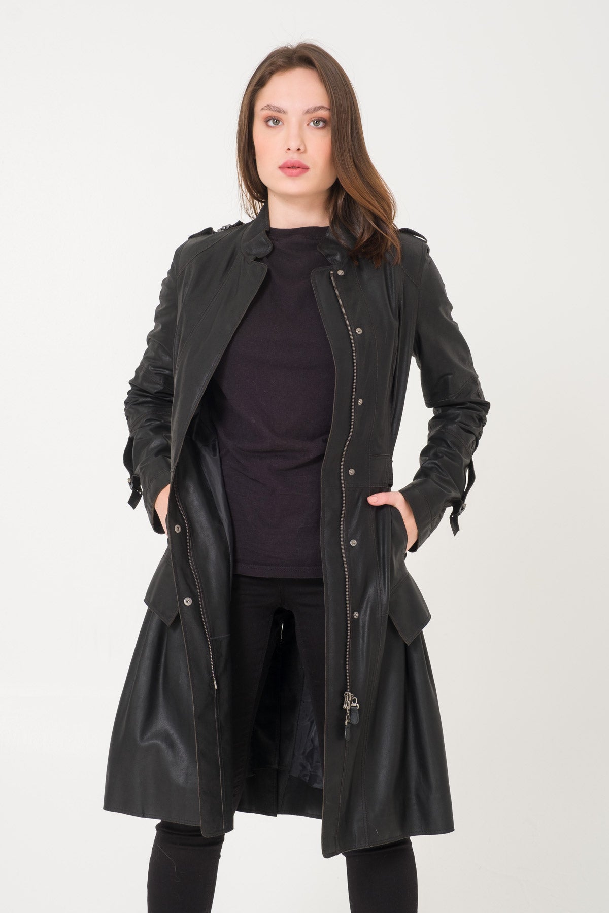 Black Leather Coat